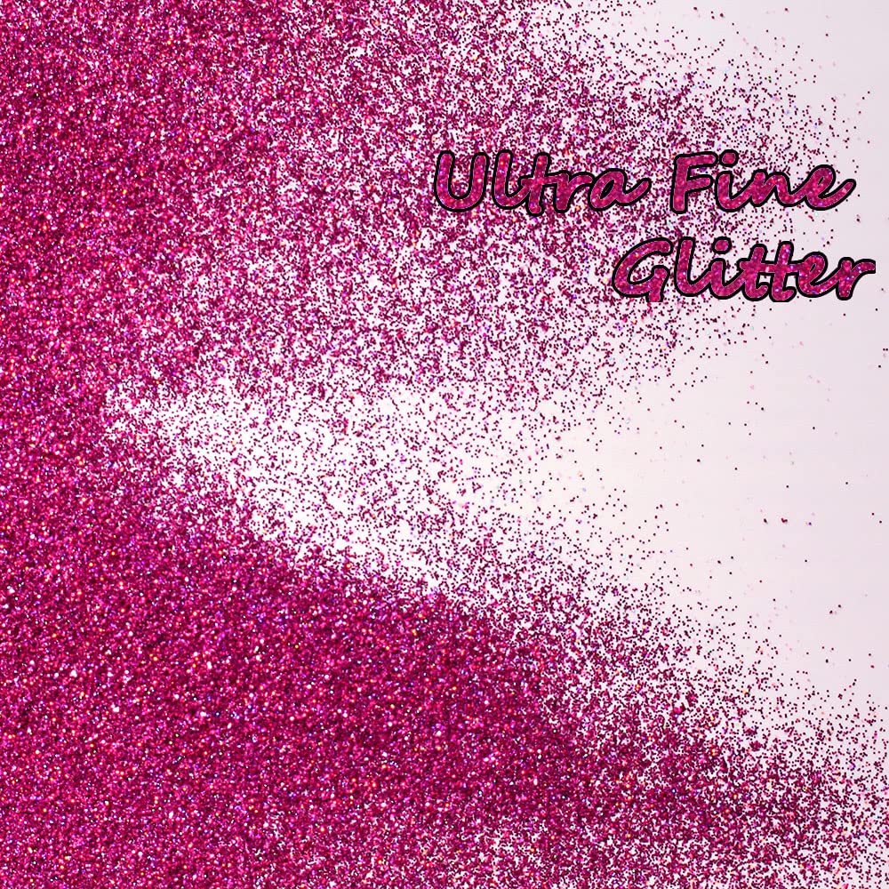 Holographic Fine Glitter, 150g Multipurpose Extra Fine Craft Glitter for Resin Arts and Crafts, Body Nail Art Eye Face Hair, Holographic Glitter for Epoxy Tumbler, Slime Making (Magenta)