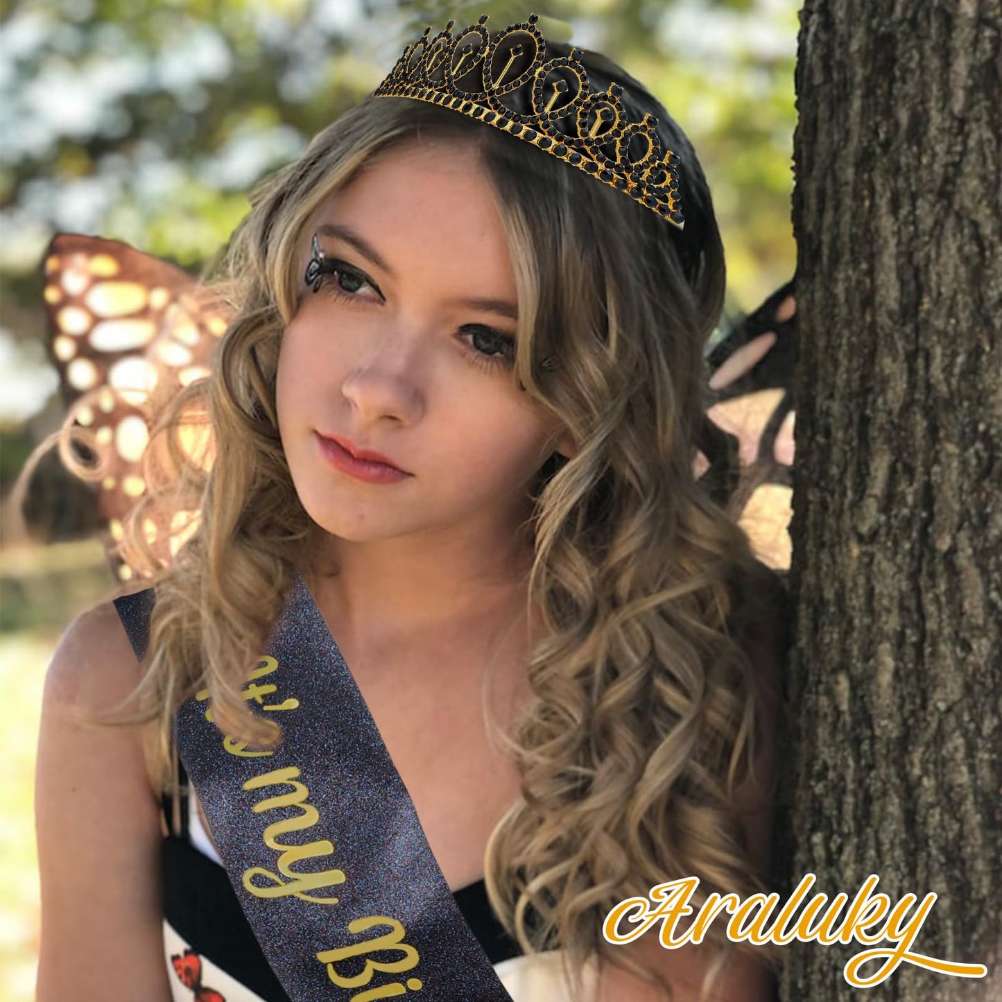 Araluky Birthday Crown and Sash for Women & Its My Birthday Sash Birthday Tiara for Women Birthday Crowns for Women