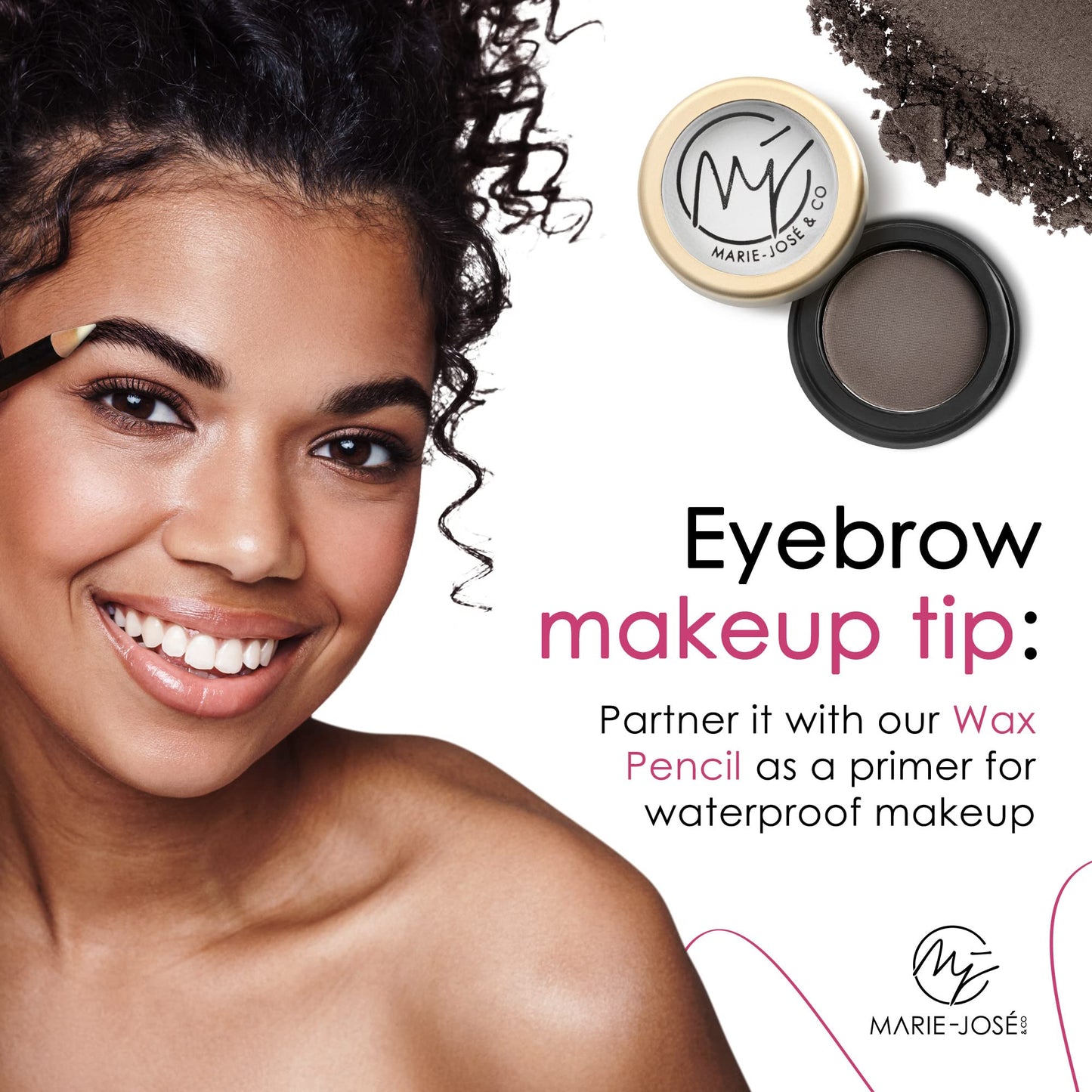 Marie-José & Co Dark Brown Eyebrow Powder - Effortless All-Day Brow Beauty