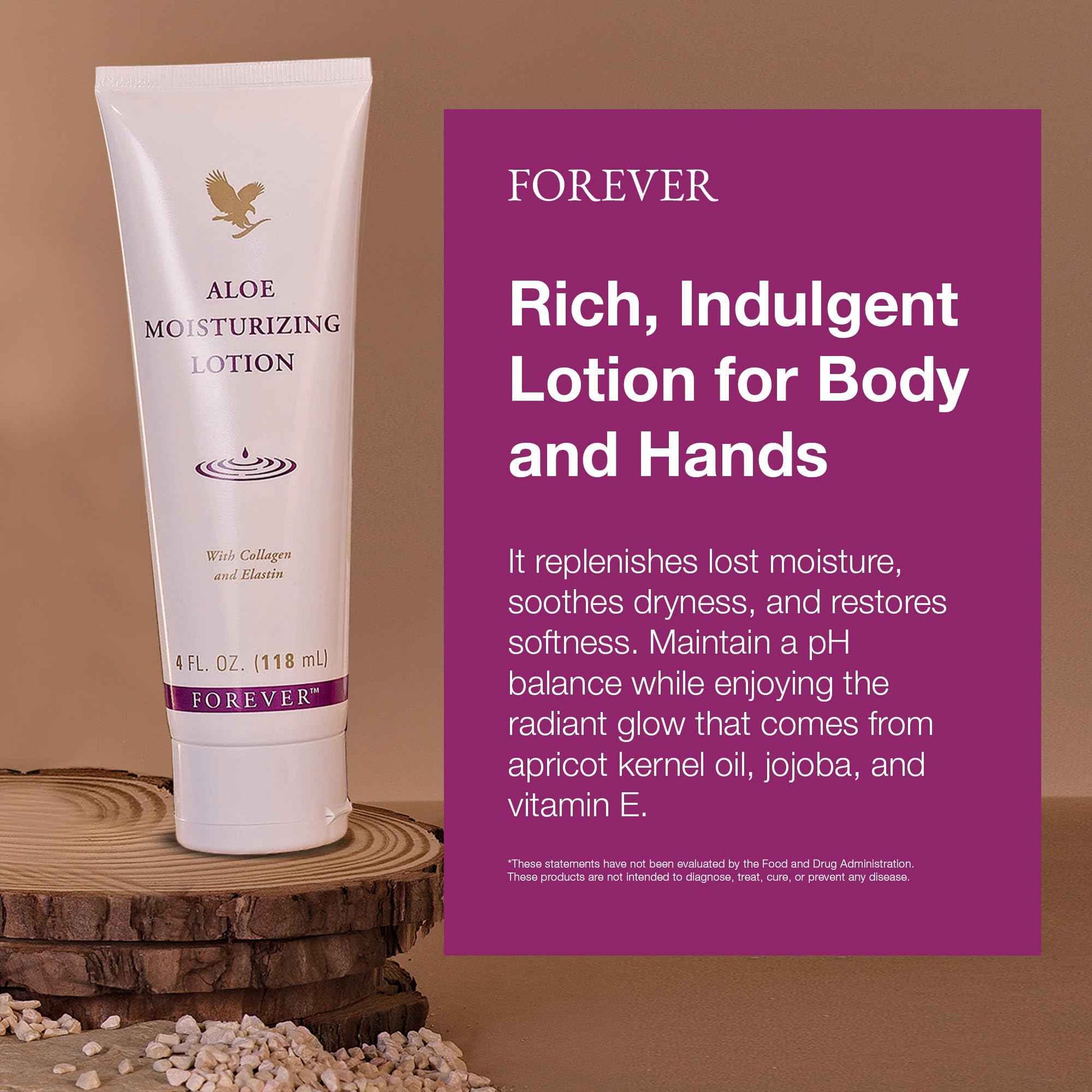 Forever Living - Aloe Moisturizing Lotion Duo - Deep Hydration with Collagen - Silky Smooth Texture - Gluten-Free Hand and Body Formula Pack of 2