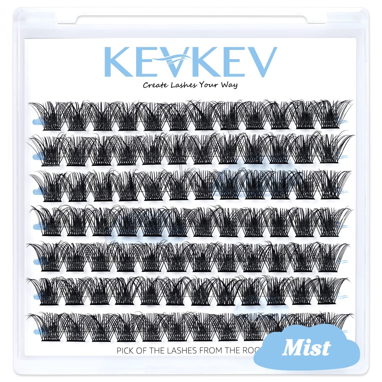 Lash Clusters 84 Pcs Cluster Lashes Eyelash Clusters DIY Cluster Eyelash Extensions Individual Lashes Thin Band & Soft(Mist,D-12mm)