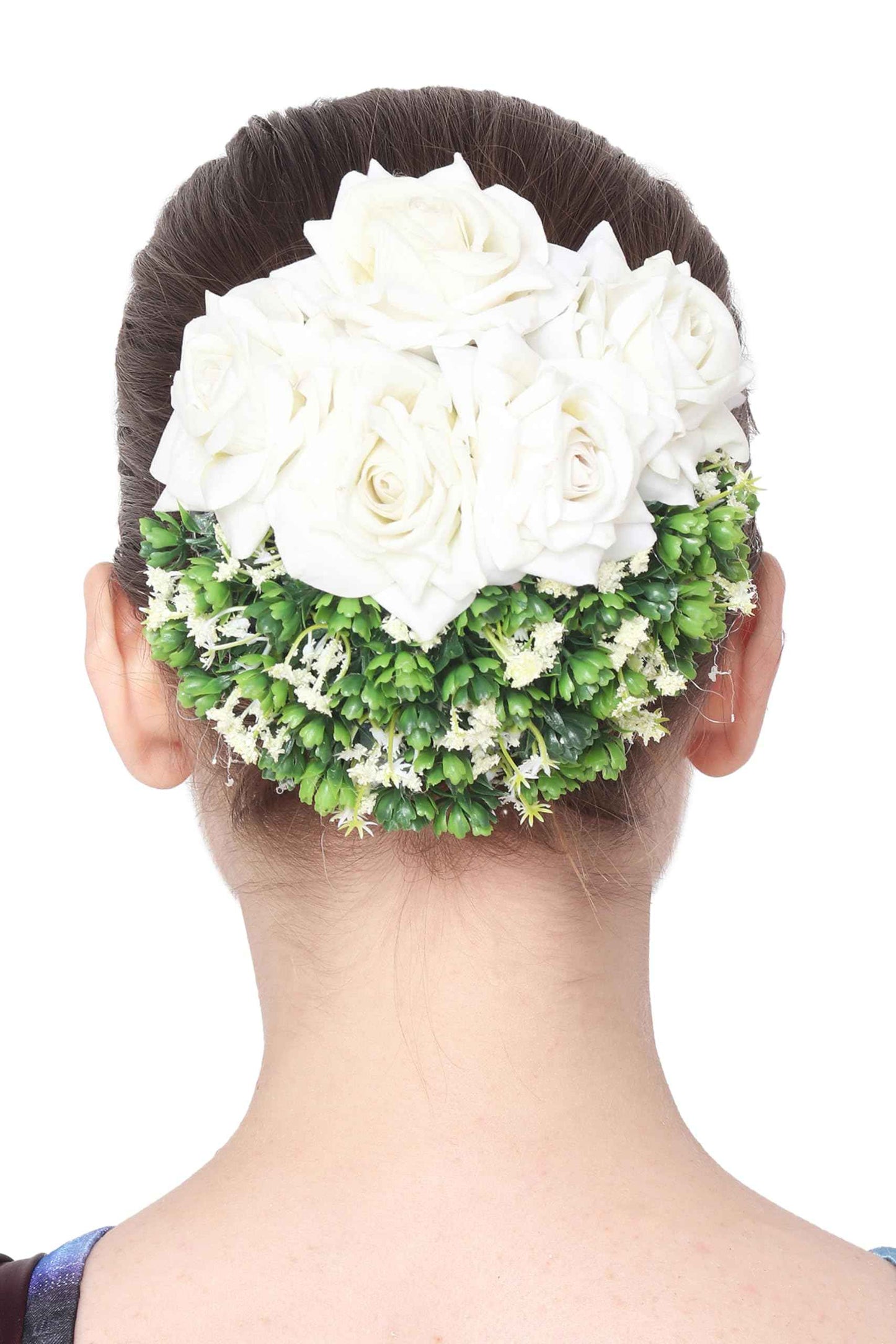 Blooming Artificial Flowers Hair Buns for Wedding, Party, and Other Occassions