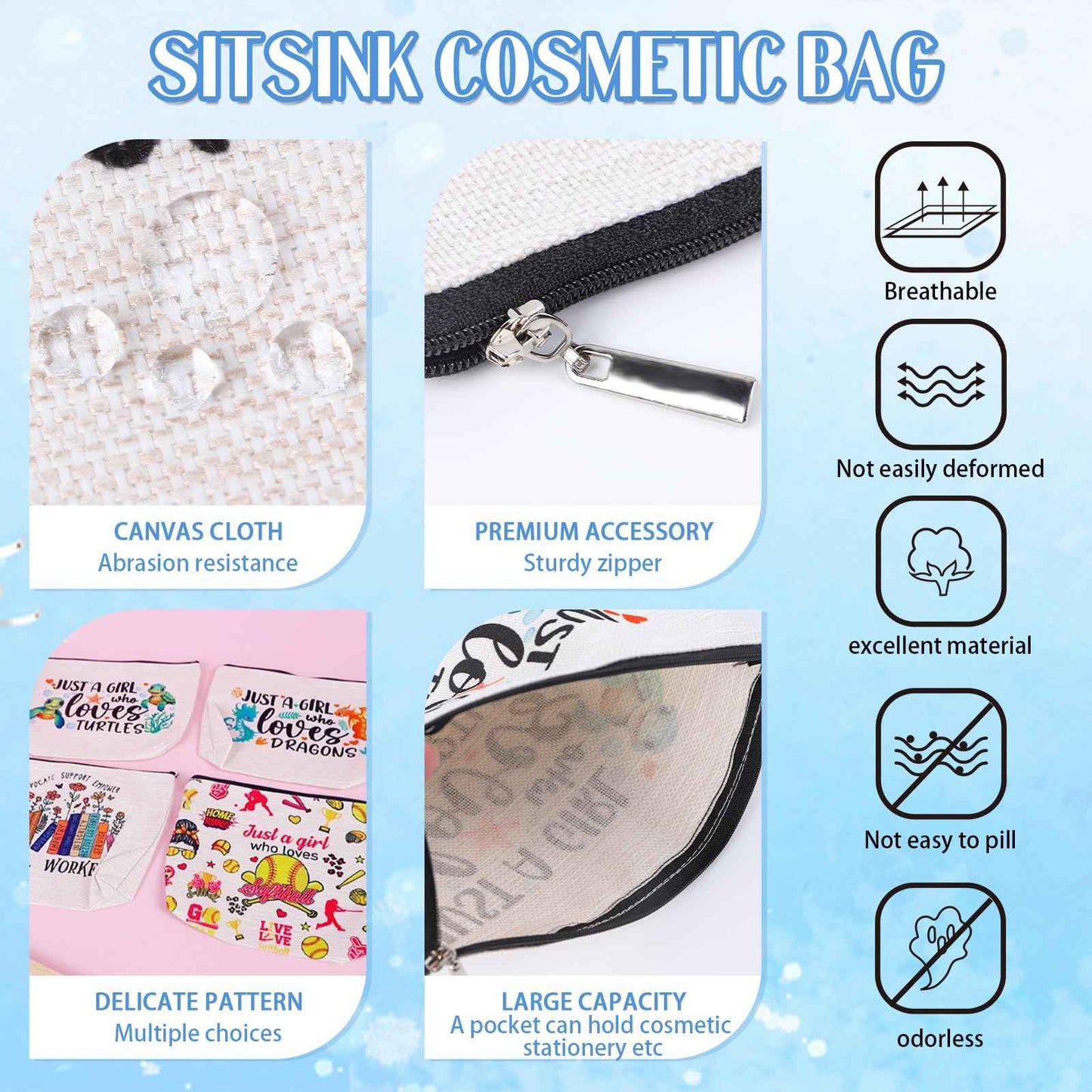 Sitsink Cruise Lovers Gifts for Women - Unique Vacation Cosmetic Bags, Summer Makeup Bags for Women, Anchor Gifts for Girls BFF Birthday