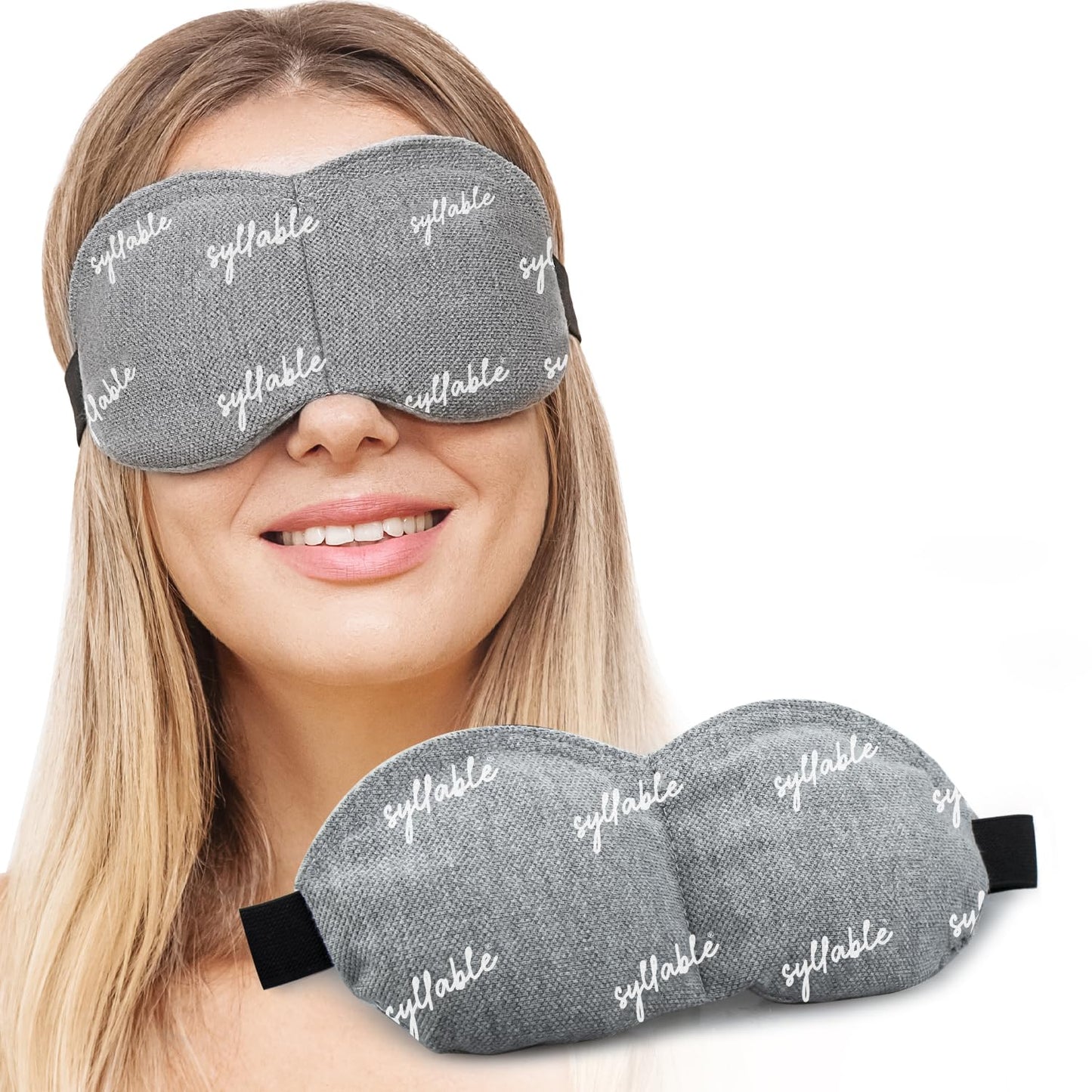 Heated Eye Mask, Microwave Eye Mask for Dry Eyes, Warm Eye Compress Moist Heat Blepharitis,Itchy Eyes&Eye Strain Treatment (Gray)