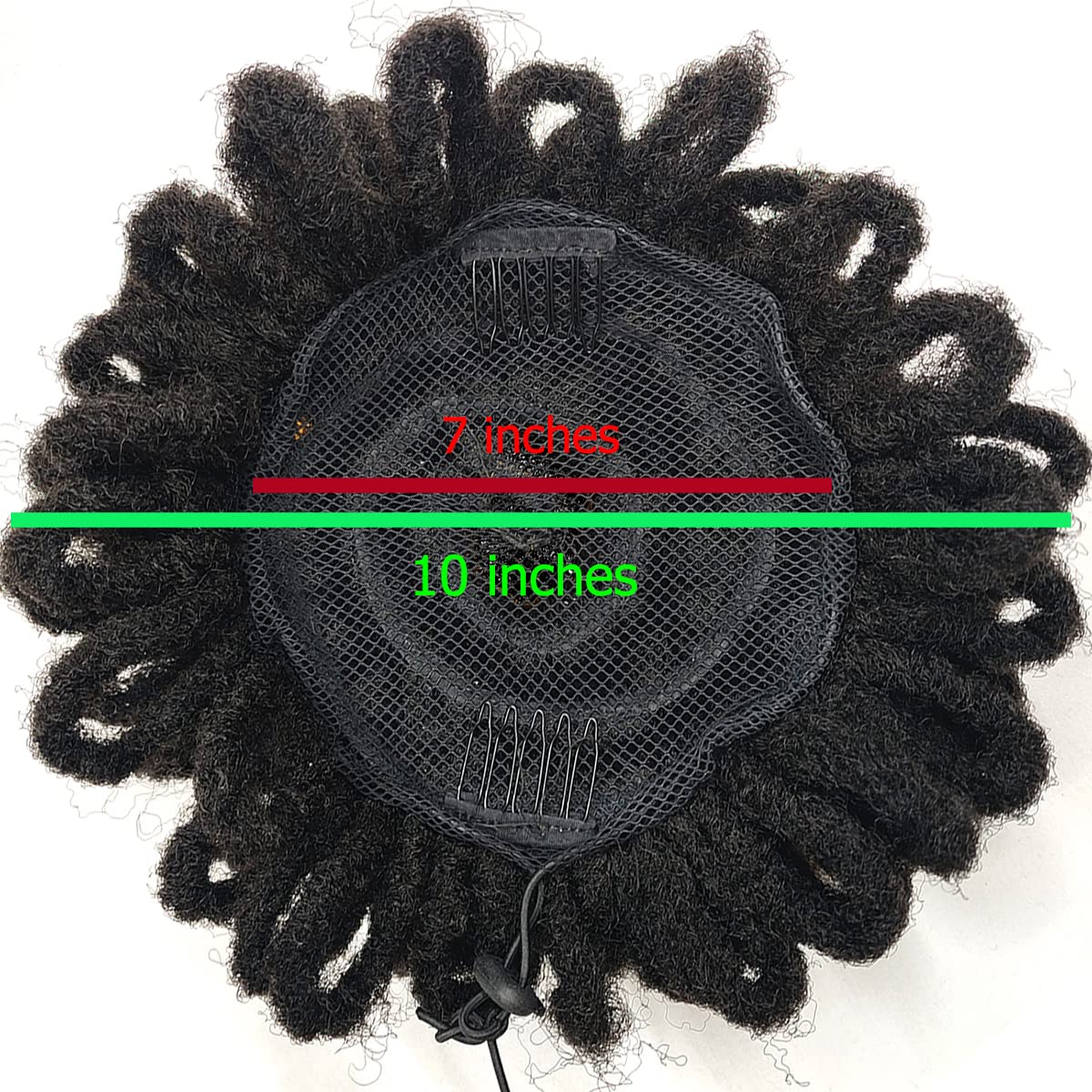 DreadLock Bun 10" Loc Petal Bun Afro High Puff Drawstring Ponytail Wig Synthetic Faux Locs Hair Bun Pony Tail Hairpieces Clip In Hair Extentions for Black Women (10 Inches 30# Color)