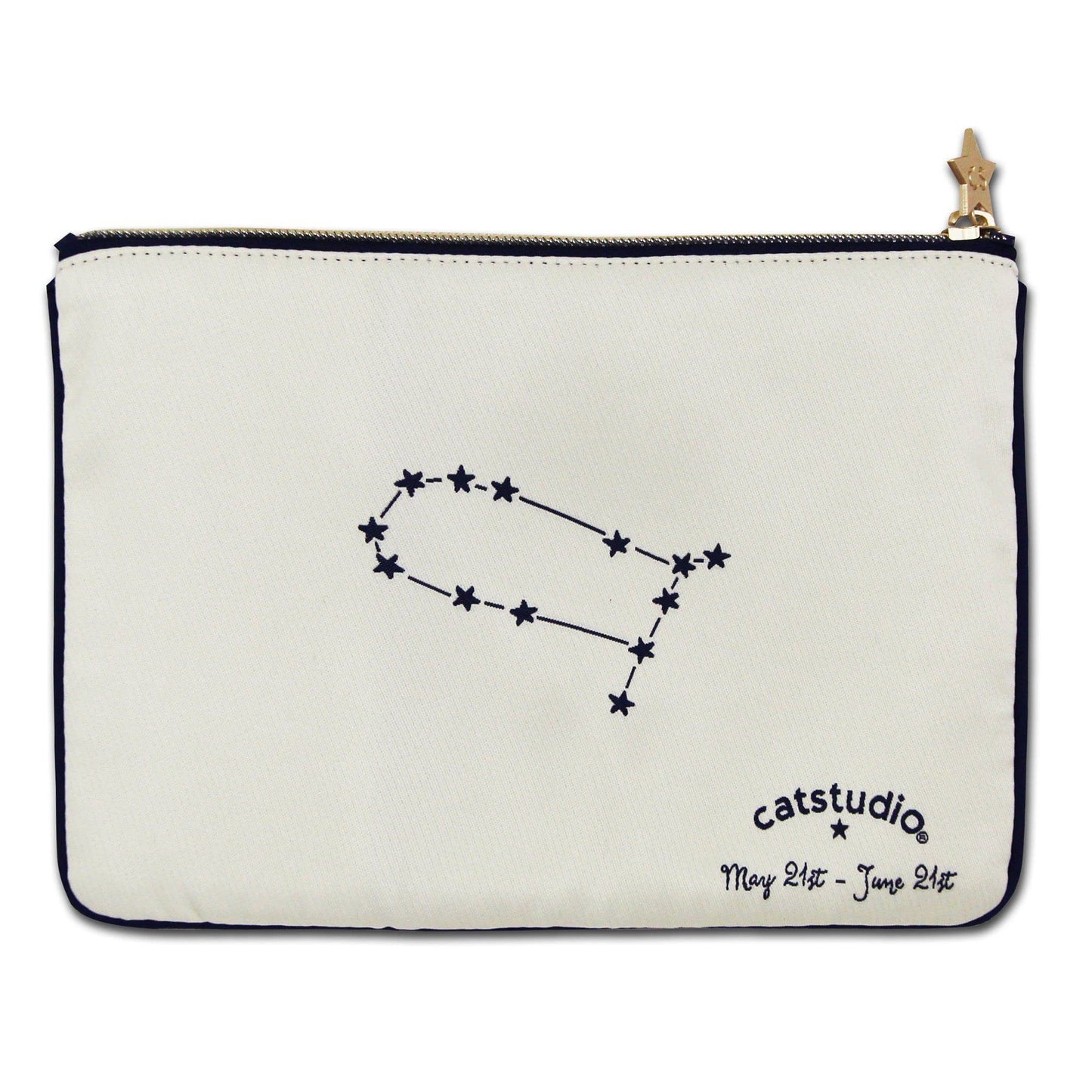 Catstudio Astrology Zipper Pouch, Gemini Zodiac Sign, Celebrate May & June Birthdays with Travel Toiletry Bag, 5 x 7, Ideal Gift for Geminis, Makeup Bag, Dog Treat Pouch, or Travel Purse Pouch