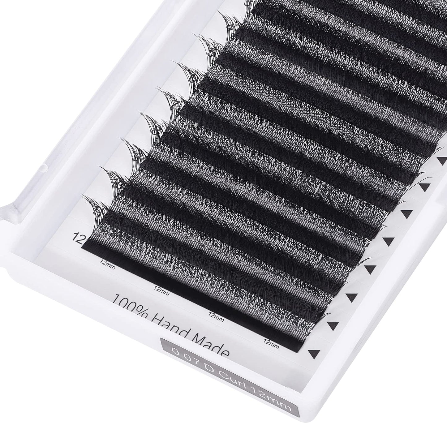 W Eyelash Extensions 4D Volume 0.07D Curl 12mm Easy Fan W-shaped Lash Premades Cluster Black W Lash