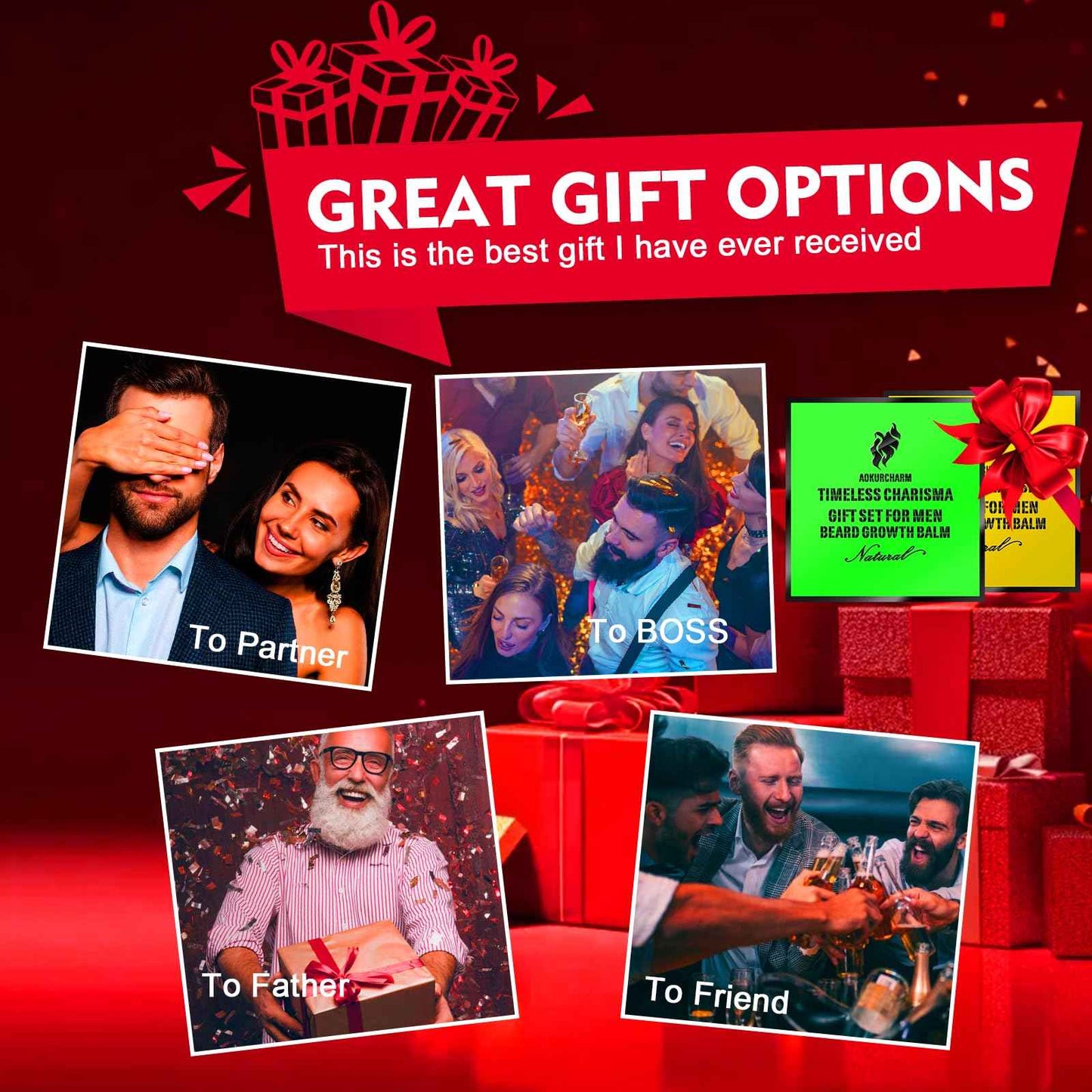 aokur 2 Pack Beard Balm for Men – Vanilla & Unscented – Biotin Beard Conditioner for Softening, Styling & Supporting Beard Growth – Gift Set for Father’s Day, Anniversaries & Christmas