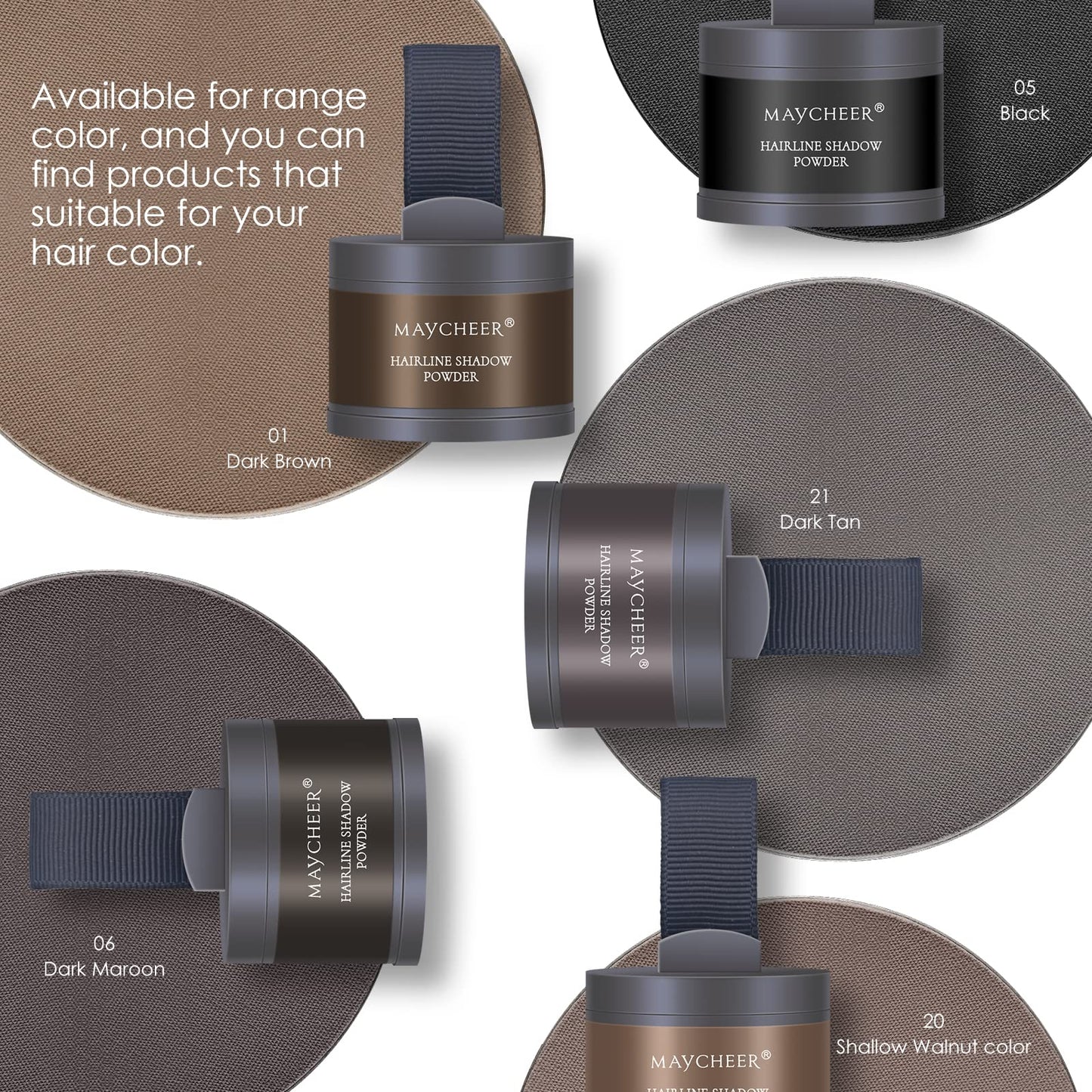 FREEORR Root Touch Up Powder for Thinning Hair - Hairline Shadow Powder for Gray Hair Coverage, Brown