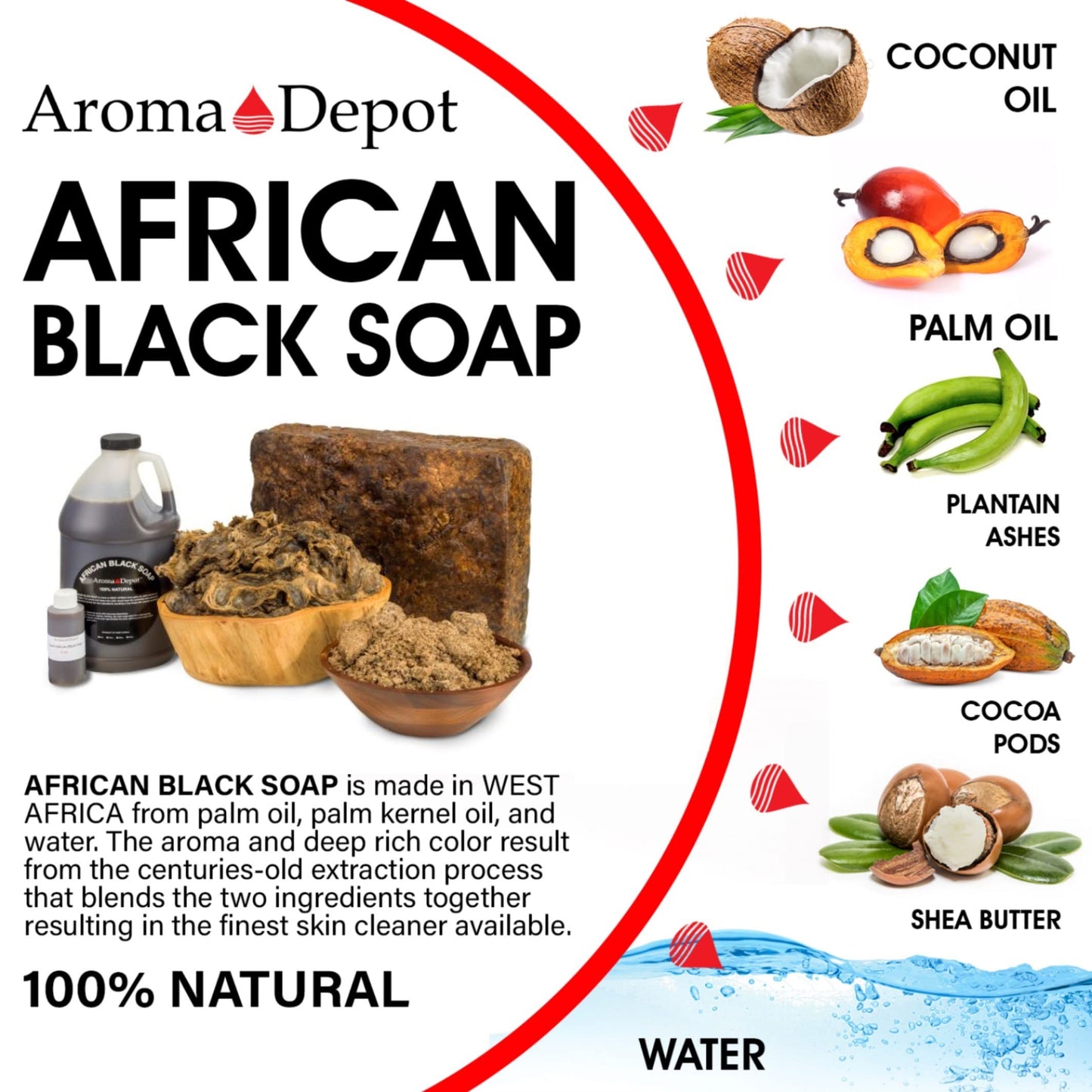 African Black Soap Paste 16 oz 100% Natural Raw soap for Acne, Eczema, Psoriasis, and Dry Skin Scar Removal Face And Body Wash. Handmade imported from Ghana