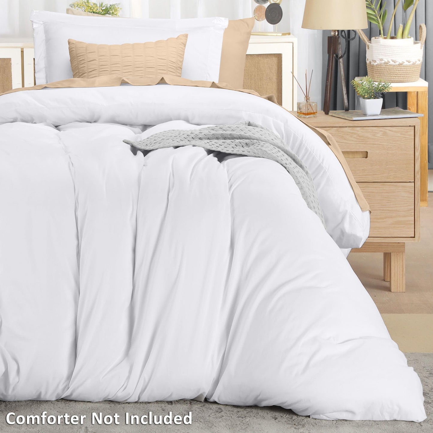 Utopia Bedding Duvet Cover Twin Size - 1 Duvet Cover with 1 Pillow Sham - 2 Pieces Bedding Duvet Cover with Zipper Closure - Soft Brushed Microfiber, 68 X 90 Inches (Twin/Twin XL, White)