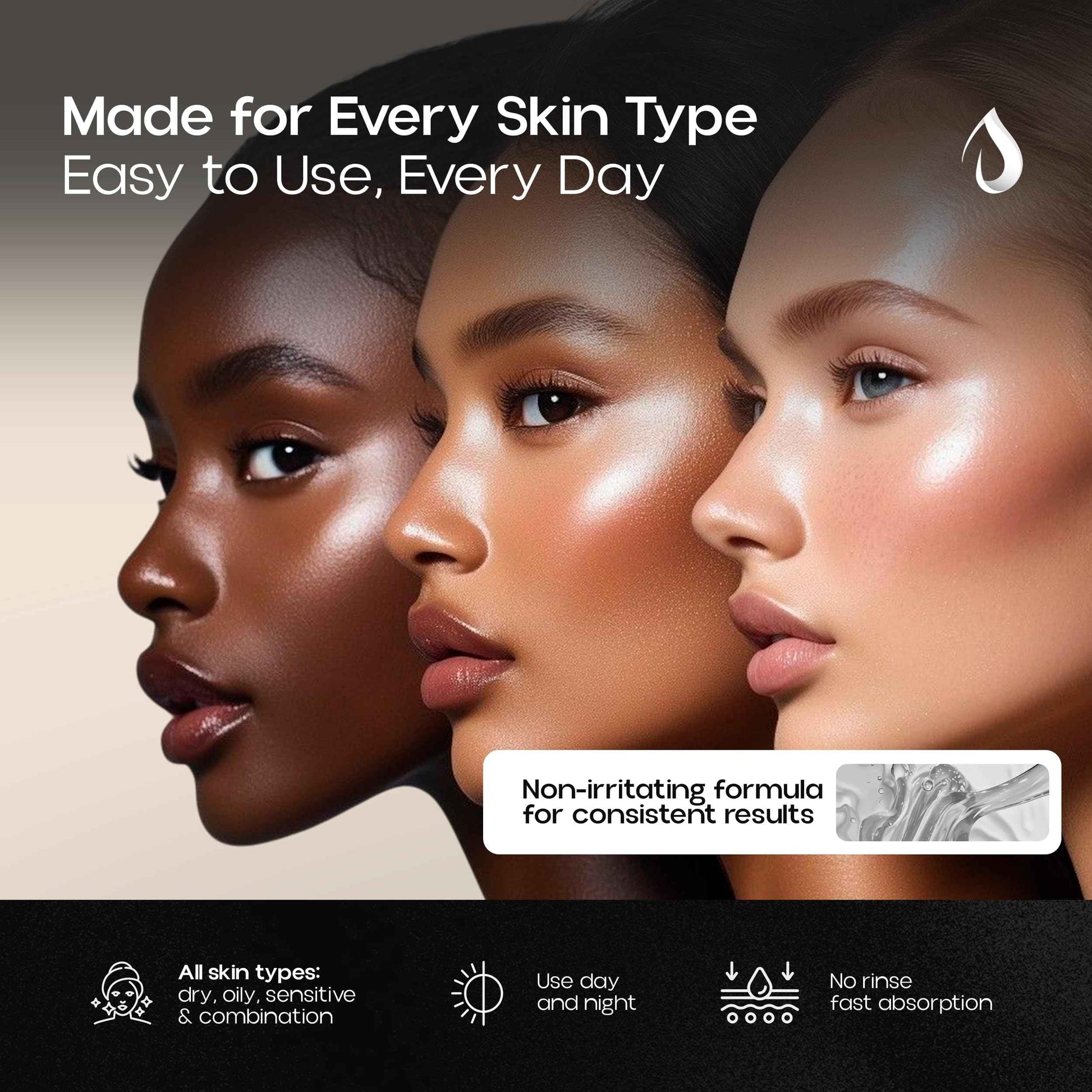 Gentle BHA Liquid Exfoliant - Face Exfoliator with 2% Salicylic Acid & 5% Niacinamide | Anti-Aging Daily Leave-On Exfoliating Toner, Smooths Texture, Hydrates, Unclogs & Refines Pores for Glowing Skin