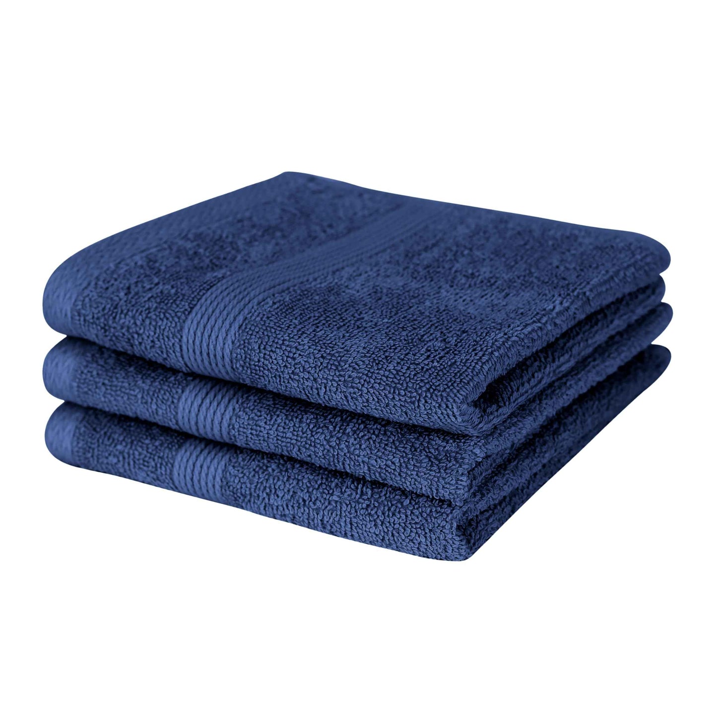 Organix Luxury Washcloth Set for Bathroon, Premium Cotton 12 Pack Face Cloth Set 13x13 Inch, Lightweight Highly Absorbent and Soft Feel Touch, Ideal for a Hotel & Spa Quality Experience (Navy)