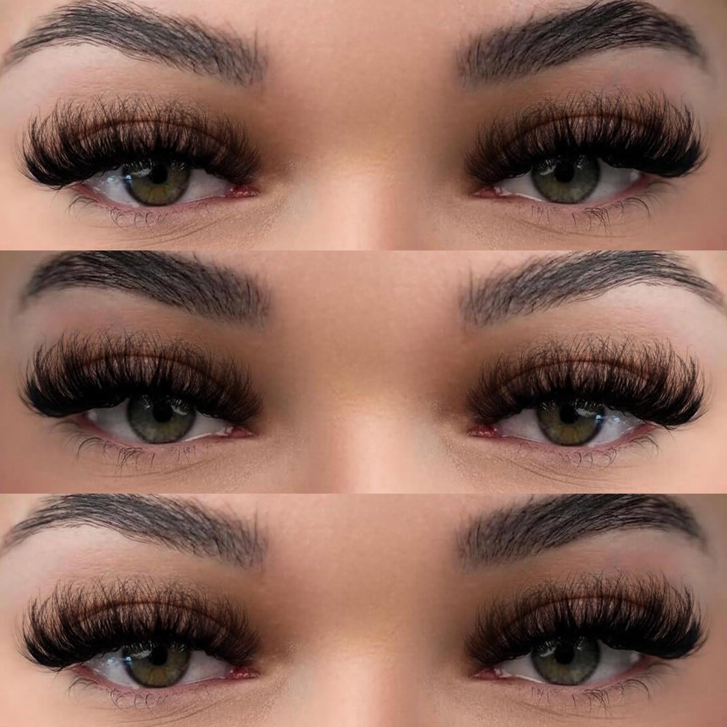 Cat Eye Lashes Fluffy Mink Eyelashes Strip Lashes Natuarl Look Wispy Eye Lashes Pack 5D Volume Fake Lashes Geeneiya