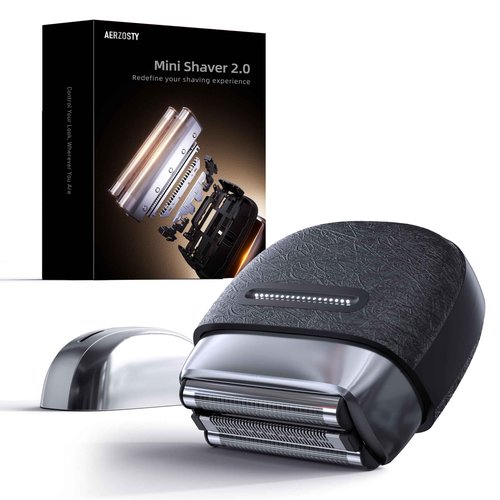 Electric Foil Shavers for Men, 3 Floating Blades for Close & Clean Shaving, Mini Electric Razor with Precision-Compact Body, Waterproof, 90 Min Runtime, Travel Lock (SilverBlack)