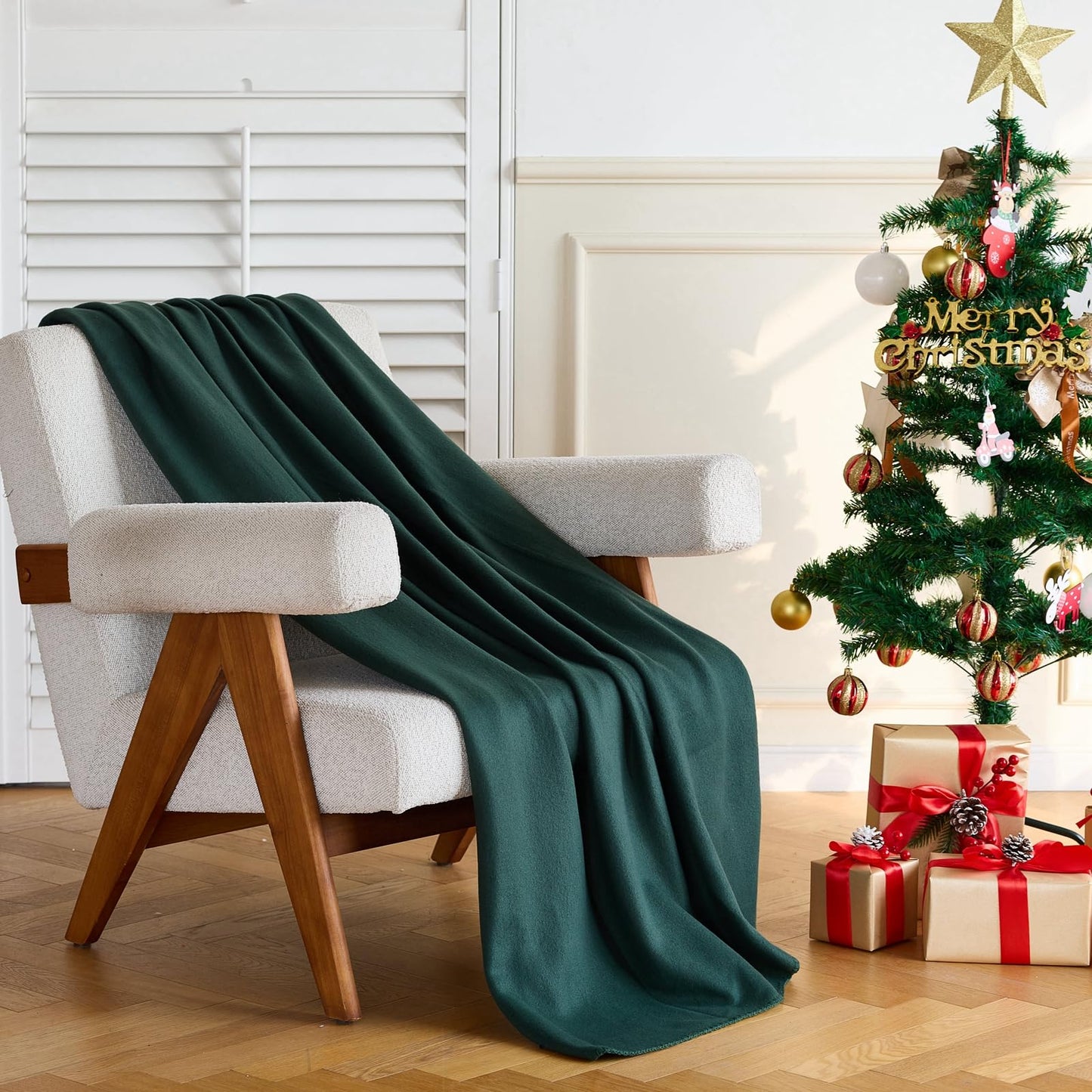 CAI TENG Blankets Throws Fleece Blanket Bulk Green Lightweight Warm Kids Blanket Soft Cozy Deco Christmas 50 x 60 Dog Blanket Bulk Fleece Fabric Blanket for Bed Sofa Couch Office Outdoor 6 Pack