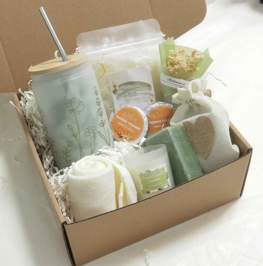 Get Well Soon Gift Basket- Relaxation, Birthday,Mothers gift/Self Care Package, After Surgery, Sympathy Gift for Loss of Loved One, Thinking of You Set, Grief/Comfort/Miscarriage for Women(Sage Green)