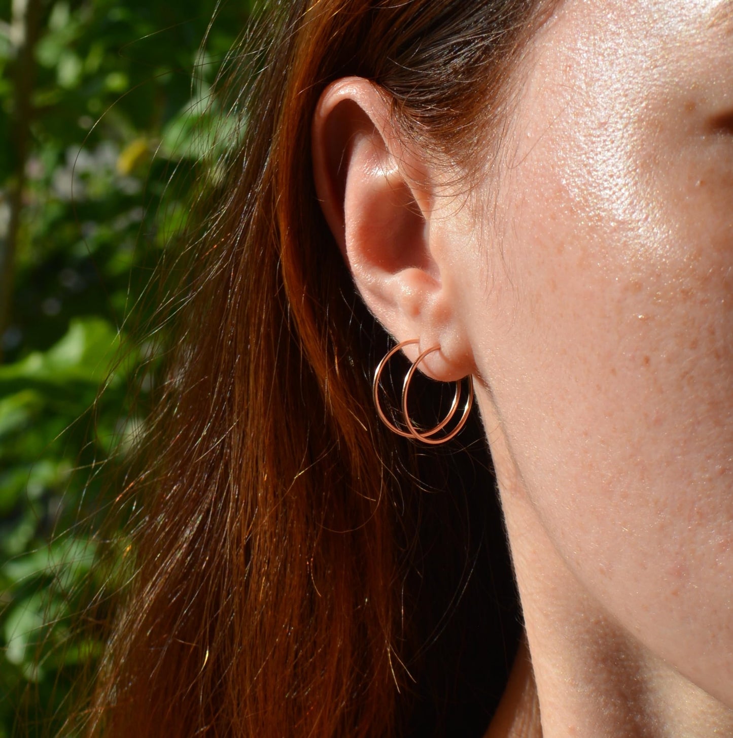 14k Gold Hoop Earrings Tiny Gold Hoop Earrings Gold Small Tiny Rose Gold Hoop Earrings Rose Gold Hoops Earrings Rose Gold Hope Thin Hoop Earrings for Women | Handmade in FL