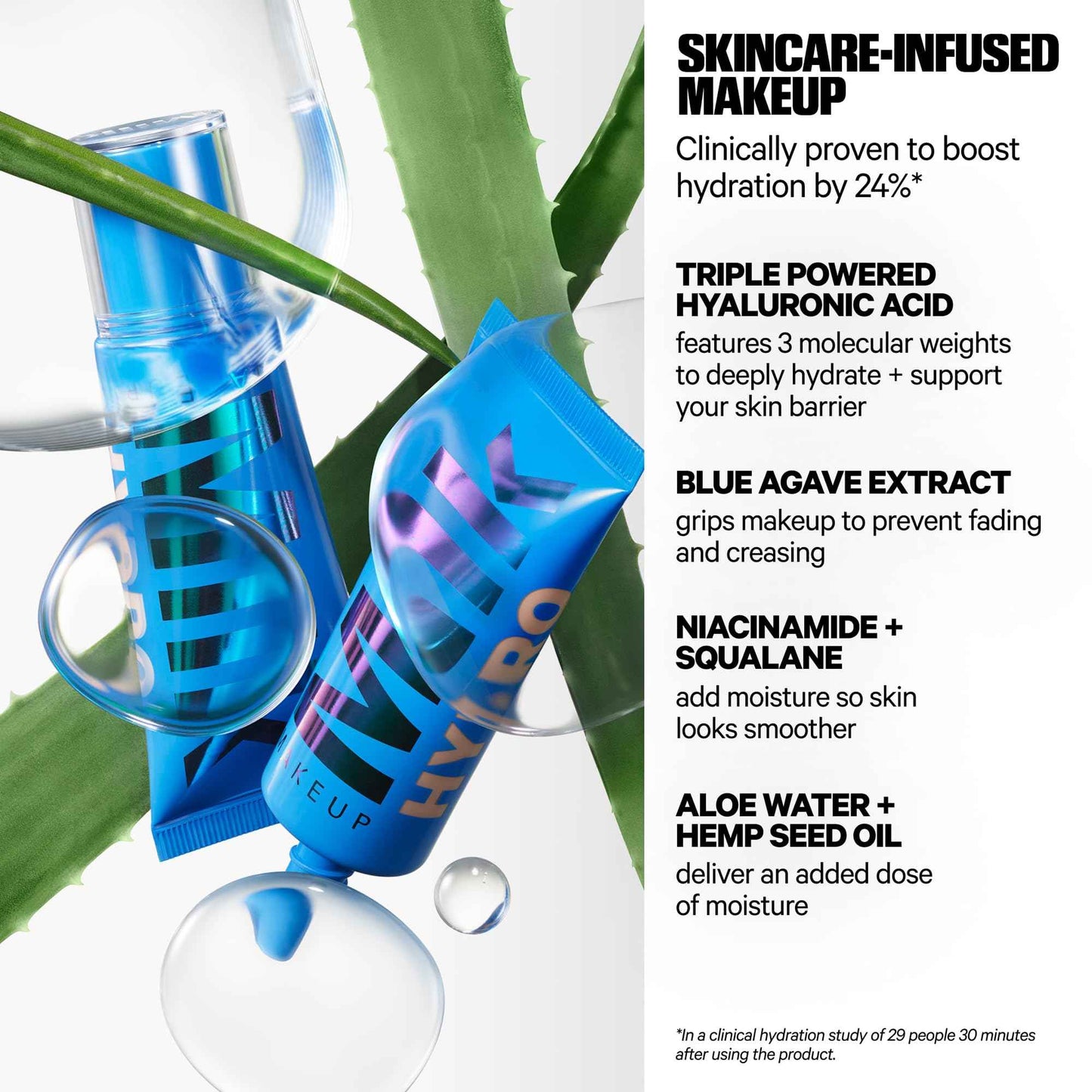 Milk Makeup Hydro Grip Hydrating Gel Skin Tint – 12HR Lightweight Buildable Coverage with Hyaluronic Acid for Natural Dewy Finish – Non-Comedogenic – 5 Light w/Neutral Undertones, 1oz