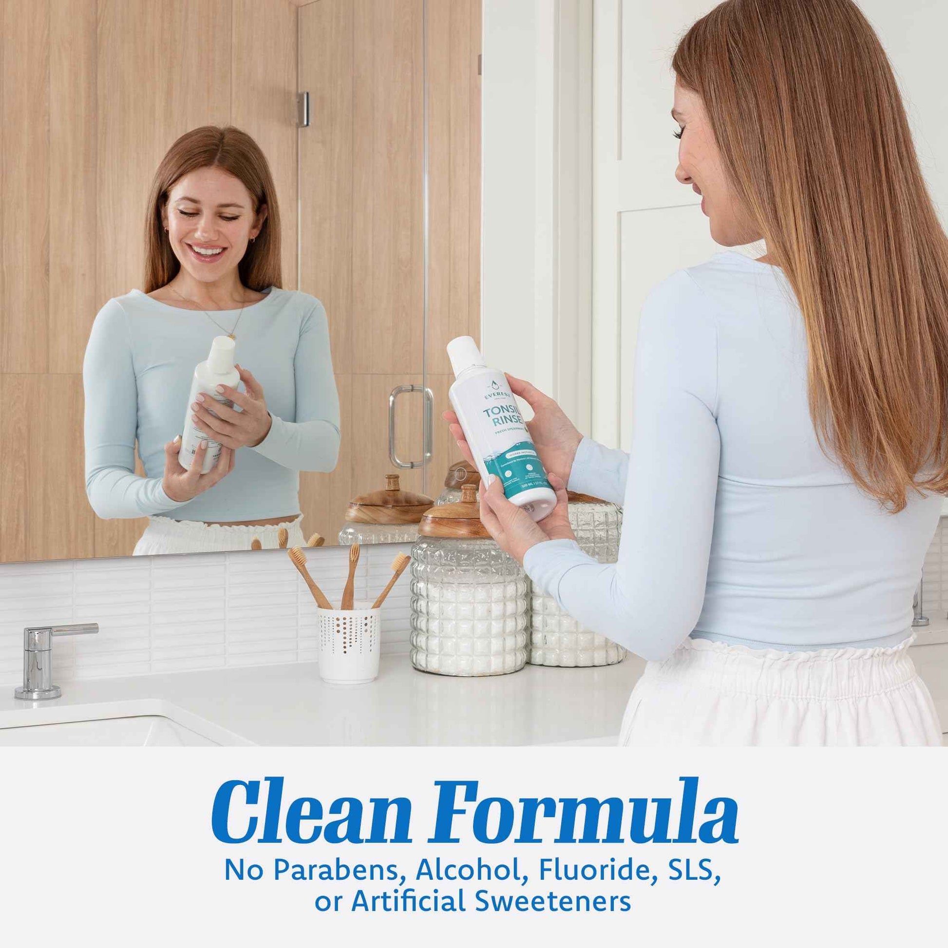 Everest Mouth Wash & Tonsil Stone Remover – Natural Mouthwash or Oral Rinse Liquid to Help Soothe Tonsils, Bad Breath, & Relieve Dry Mouth - Alcohol Free Treatment (17 fl oz)