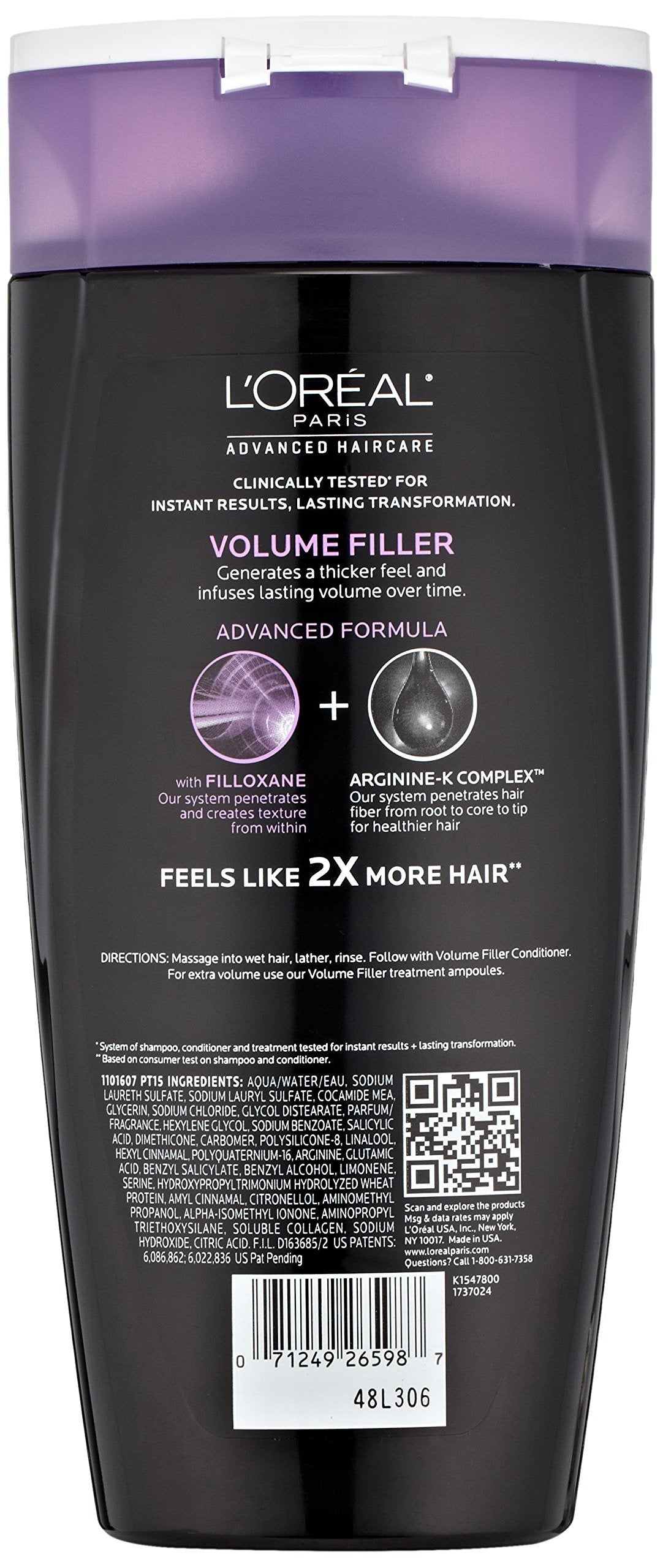 L'Oréal Paris Hair Expert Volume Filler Shampoo, 25.4 fl. oz. (Packaging May Vary)