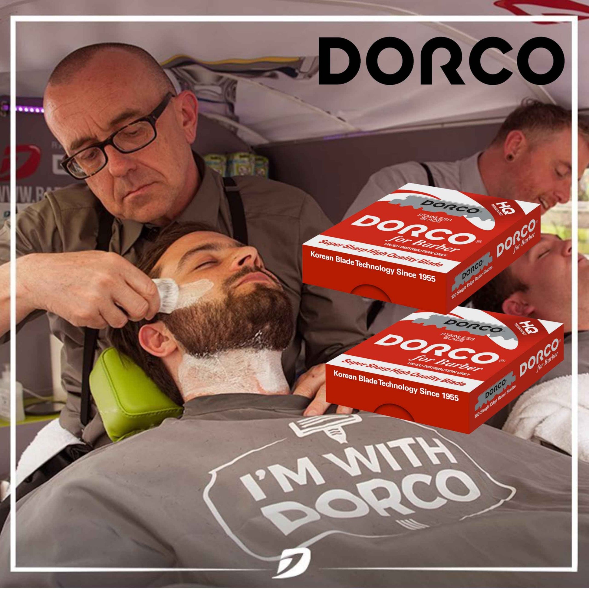 The Shave Factory Straight Edge Razor Kit (USA / 300 Dorco Single Edge Razor Blades Red)