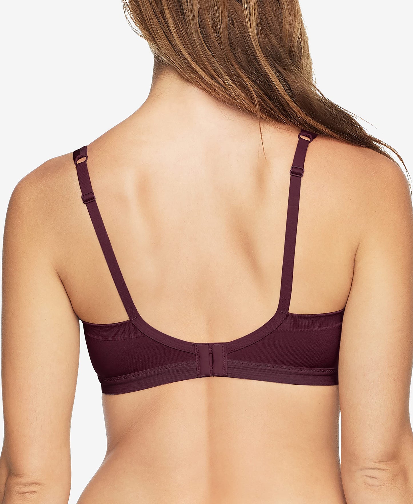 Warner's Women's Easy Does It Underarm-Smoothing with Seamless Stretch Wireless Lightly Lined Comfort Bra Rm3911a, Winetasting, X-Small