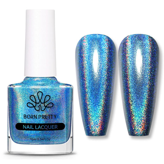 Born Pretty Sequin Single Blue and Sequin Nail Polish HolographicSparkle Gel Polish Stick Nail Art Varnish 10ML