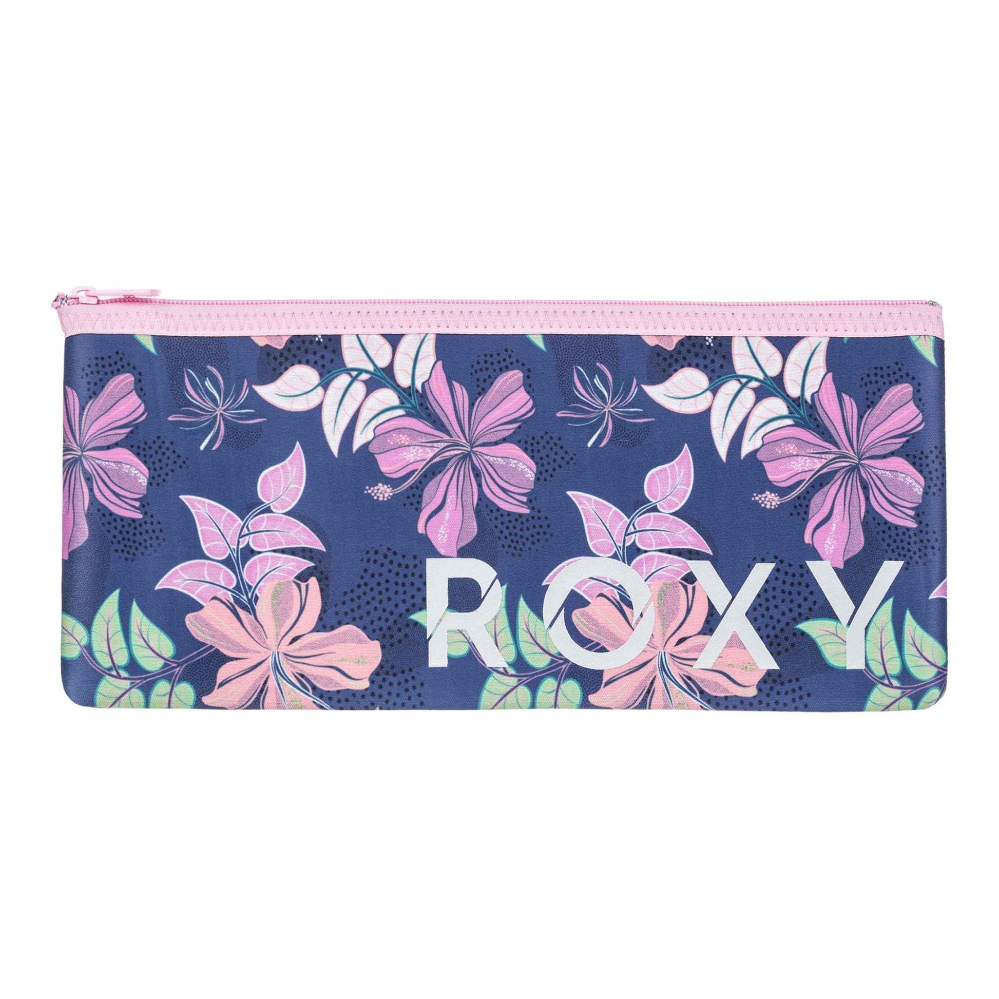 Roxy Makeup Storage Case | Cosmetics | Reusable | Zipper Closure | Lightweight | Accessories Make Up Bag, One Size, Happy Wednesday-Wild Wind Sunny Floral RG