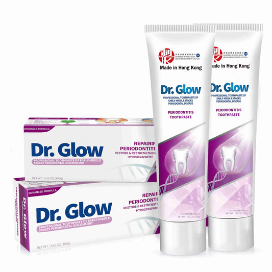 Dr. Glow Toothpaste Gum Repair for Receding Gums, Gingivitis and Periodontal Disease Treatment, Bad Breath Treatment Plaque Remover, Gum Disease Treatment for Gum Regrowth, Loose Tooth Repair 2 Tubes