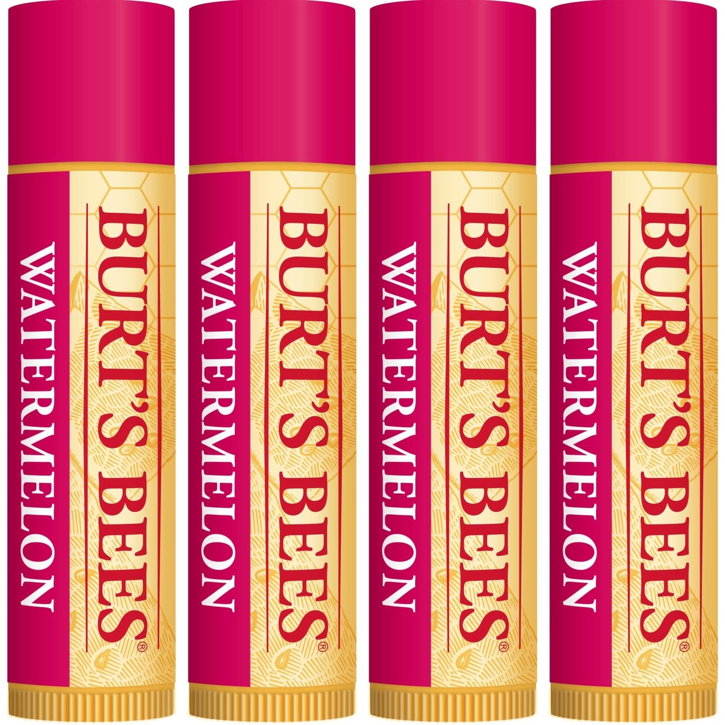 Burt's Bees 100% Natural Origin Moisturizing Lip Balm, Watermelon, 4 Tubes