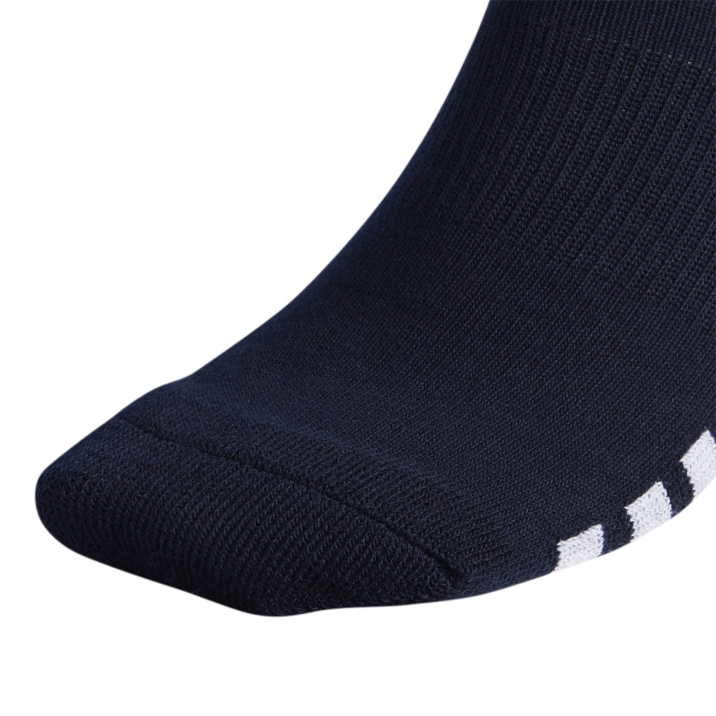 adidas Rivalry Soccer Socks Cushioned Over The Calf (OTC) (2-Pair), Navy Blue/White, X-Small