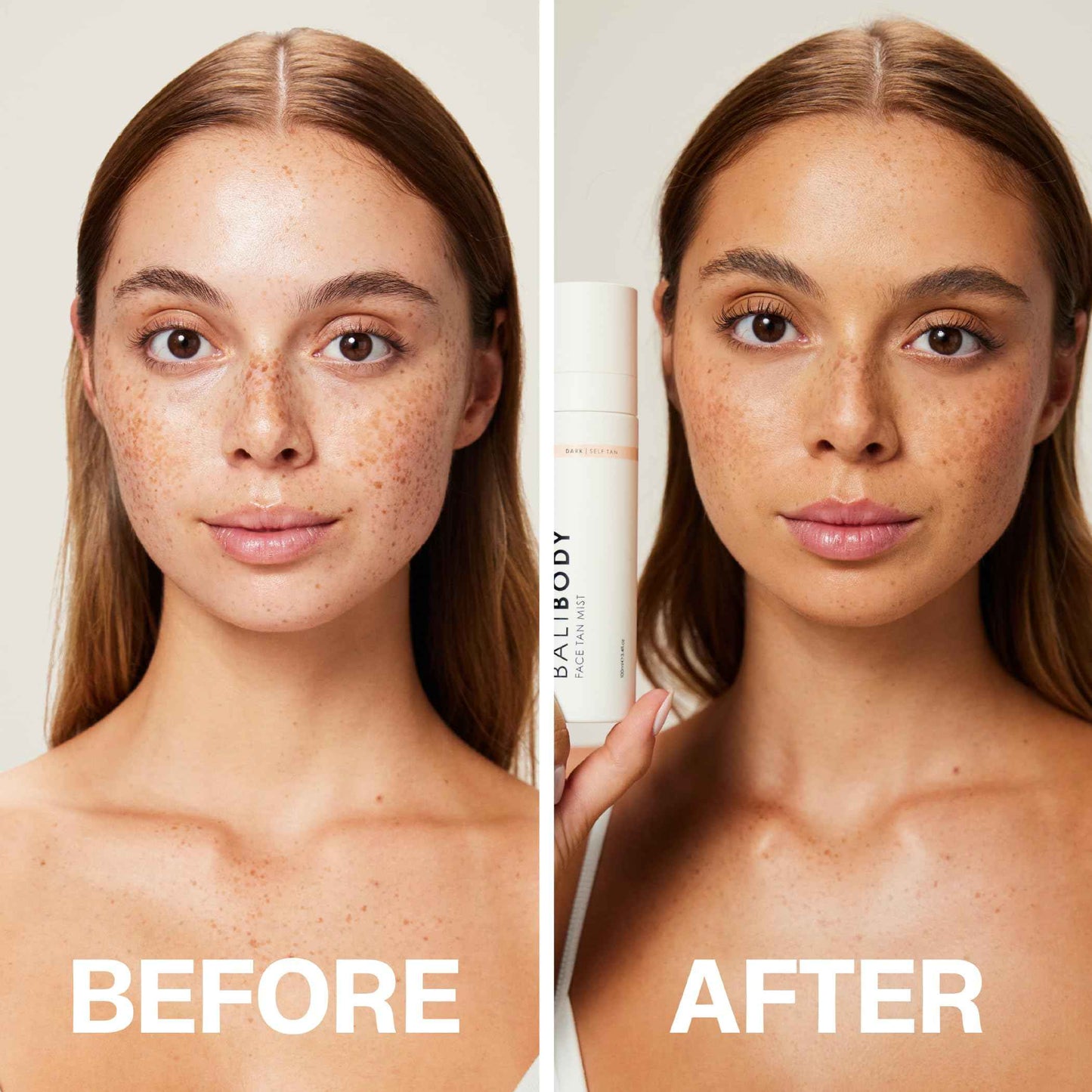 Bali Body Face Tan Mist - Dark Shade | Streak-Free, Fast Drying Facial Self Tanner | Hydrating Soothing Formula for All Skin Types | Vegan, Cruelty Free, Australian Made (100 ml/3.4 fl oz)