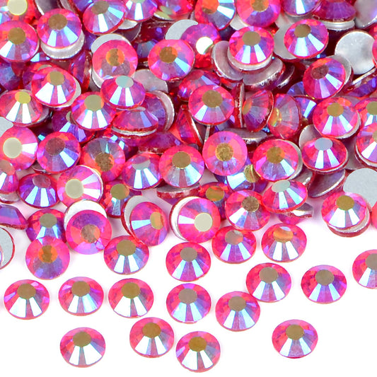 1440PCS Art Nail Rhinestones Non Hotfix Glue Fix Round Crystals Glass Flatback for DIY Jewelry Making with one Picking Pen (ss16 1440pcs, Siam AB)