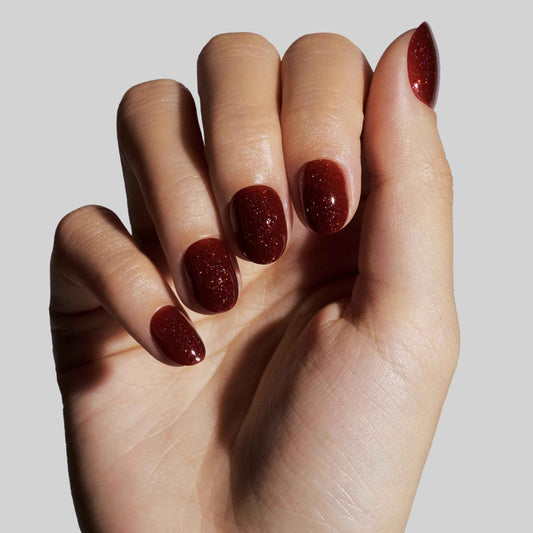 Celebritips Nail Art Press-Ons | Scarlett, Extra Short Oval Nails, Reusable | 16 sizes - 32 Nails Kit with Super-hold Nail Glue and Sticky Tabs