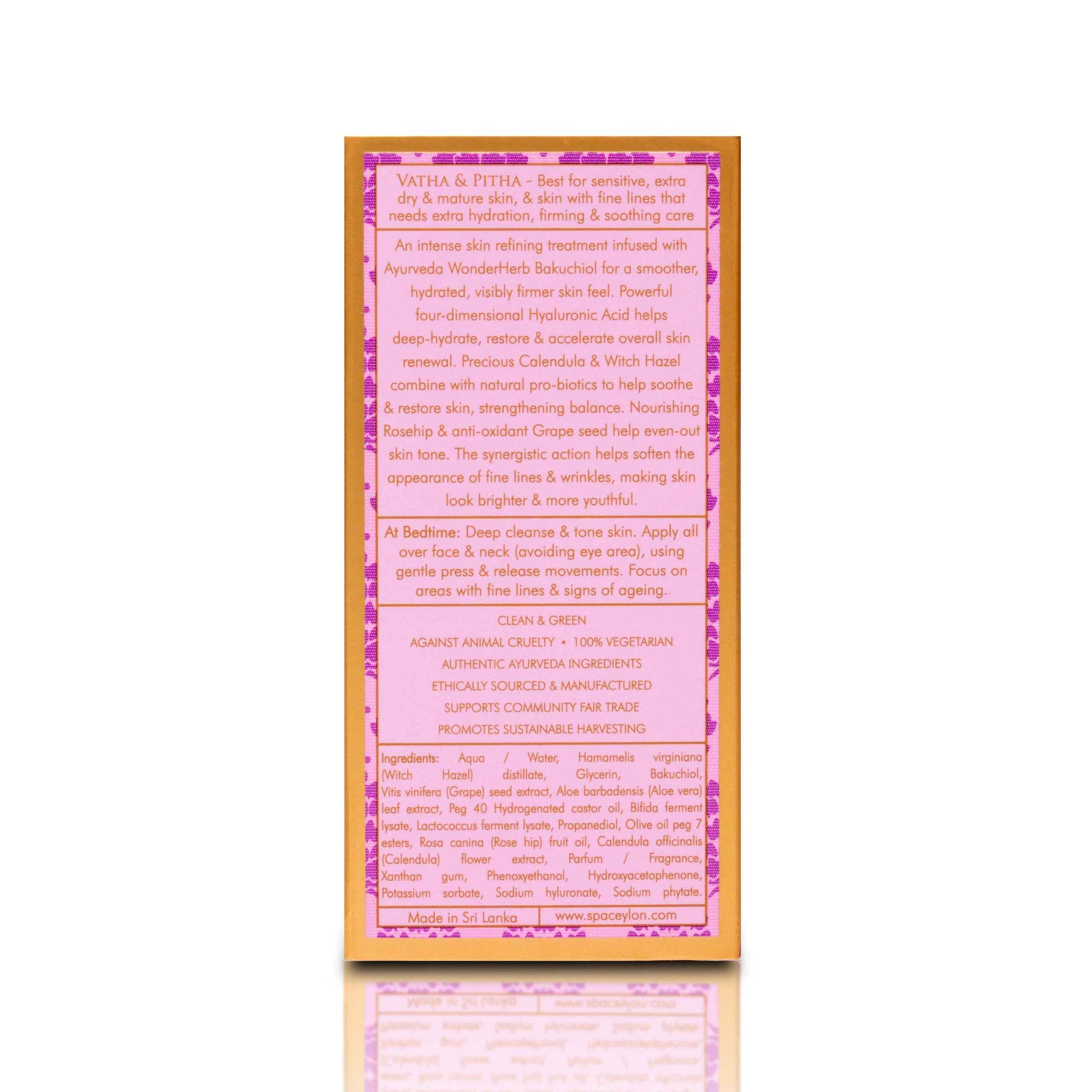 SPA CEYLON Bakuchiol Age Refining Day and Night Facial Serum | Retinol Alternative | Hyaluronic Acid Serum