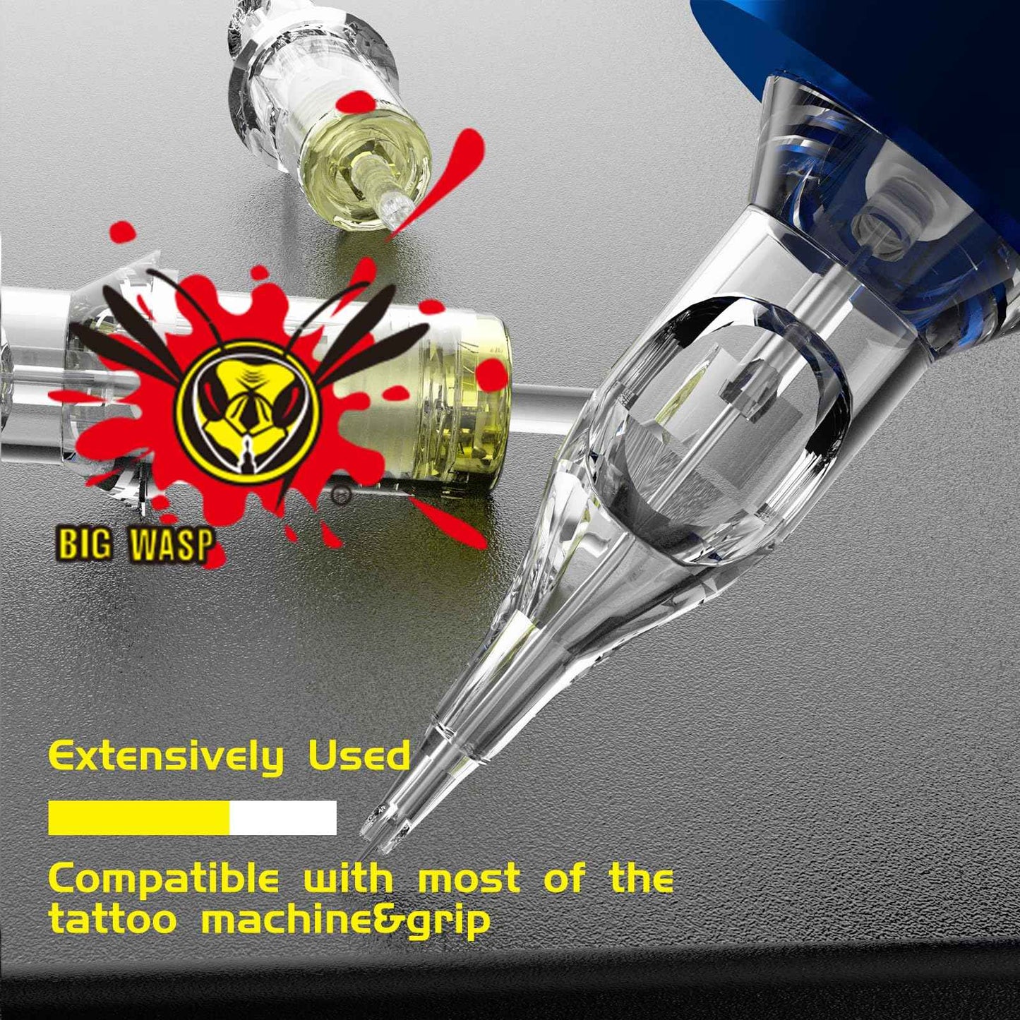 BIGWASP (4th Gen) 50pcs Assorted Disposable Cartridge Tattoo Needles Round Shader Mixed 3RS 5RS 7RS 9RS 11RS (#12 Standard RS)