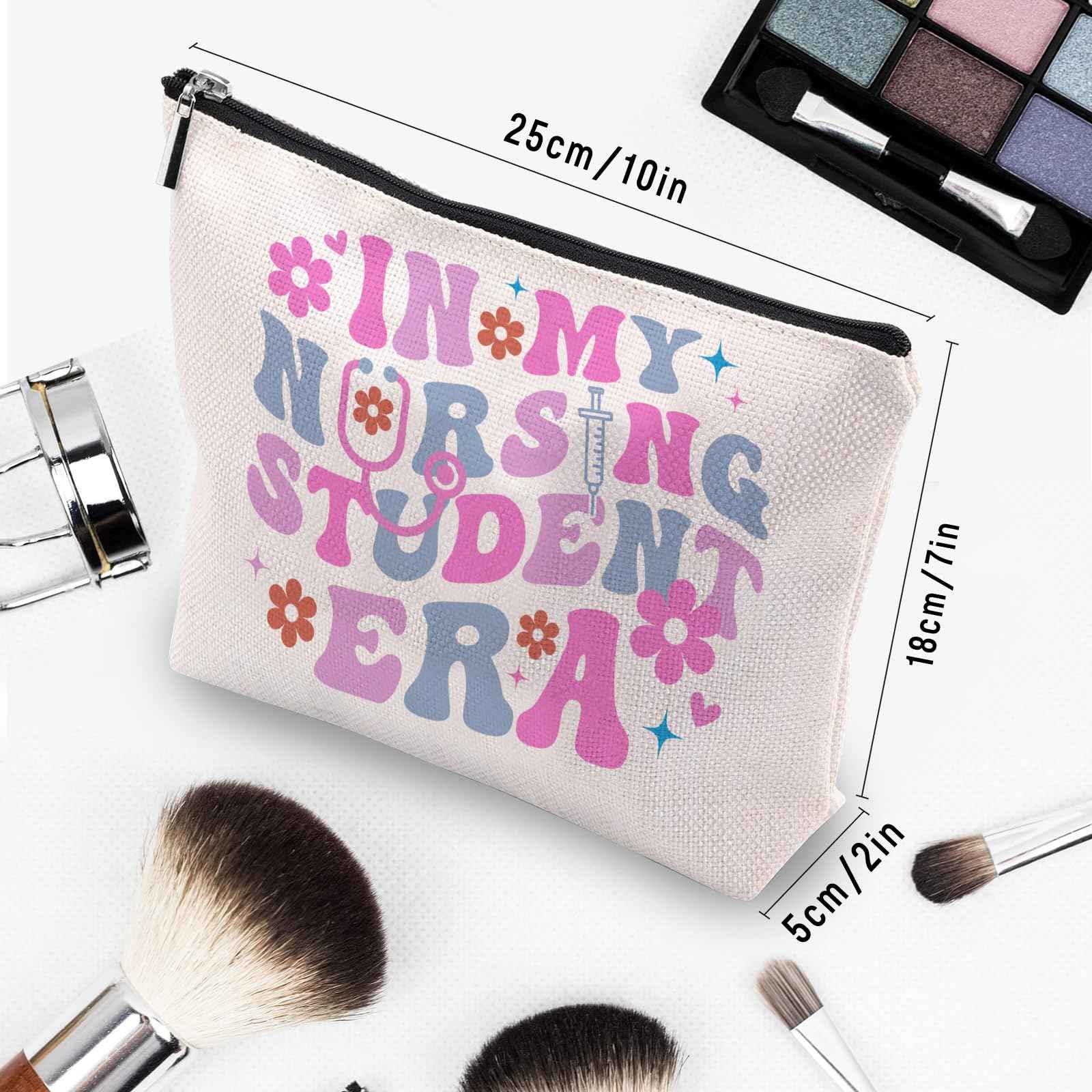 CEASQVAA Nursing Gifts for Nurses, In My Nursing Era Makeup Bag, Future Nurse Gifts, Nurse Graduation Gift Essentials Stuff Cosmetic Bag Pouch