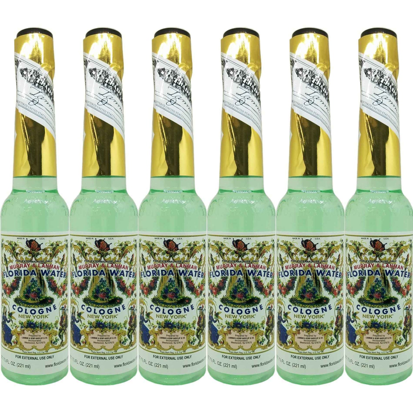 Lanman & Kemp Authentic Real Florida Water Cologne Florida Water Cologne 7.5 Oz - Six (6) Plastic Bottles