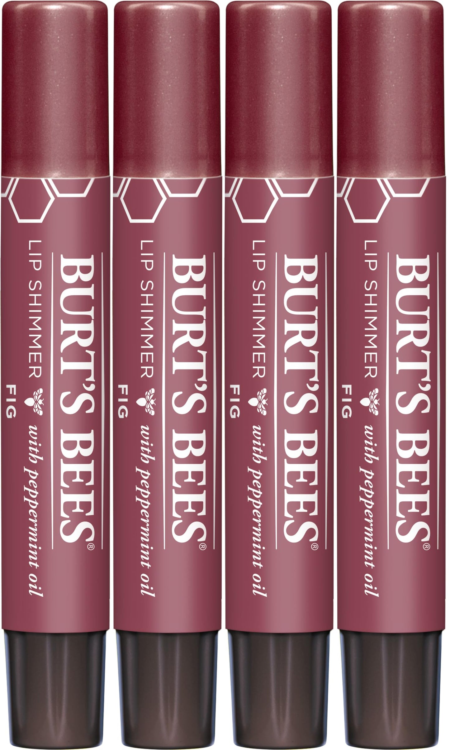 Burt's Bees Shimmer Lip Tint Stocking Stuffers Set, Tinted Lip Balm Stick, Moisturizing for All Day & Lip Tint Balm, Red Dahlia, 2-Pack, Hydrating Shea Butter for a Natural Looking Buildable