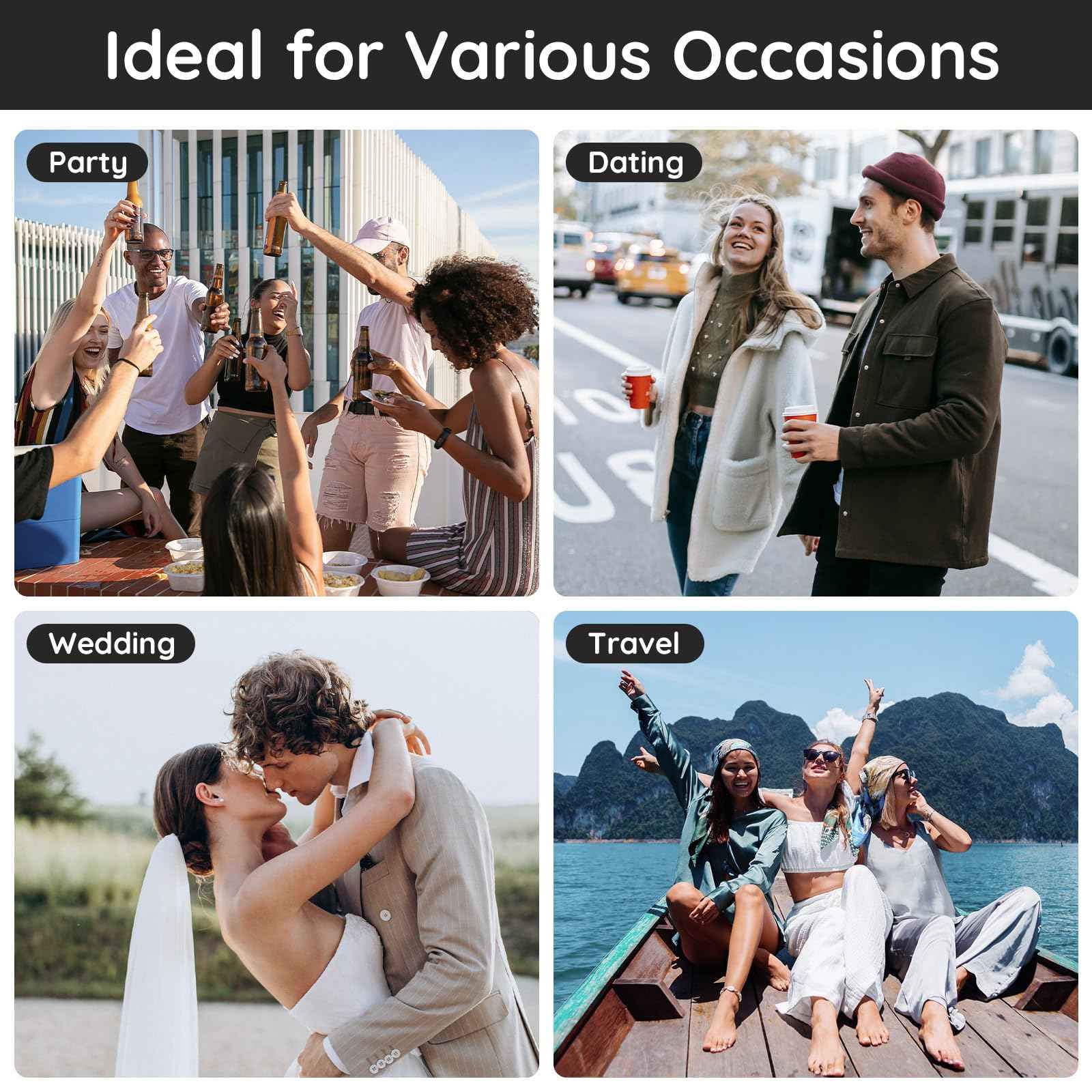 Segbeauty Travel Size Perfume Refill Bottle, 5 Set of 20ml Glass Perfume Spray Bottle Atomizer, Mini Portable Travel Cologne Dispenser Fine Mist Sprayer Toiletries Accessories Kit for Men Women