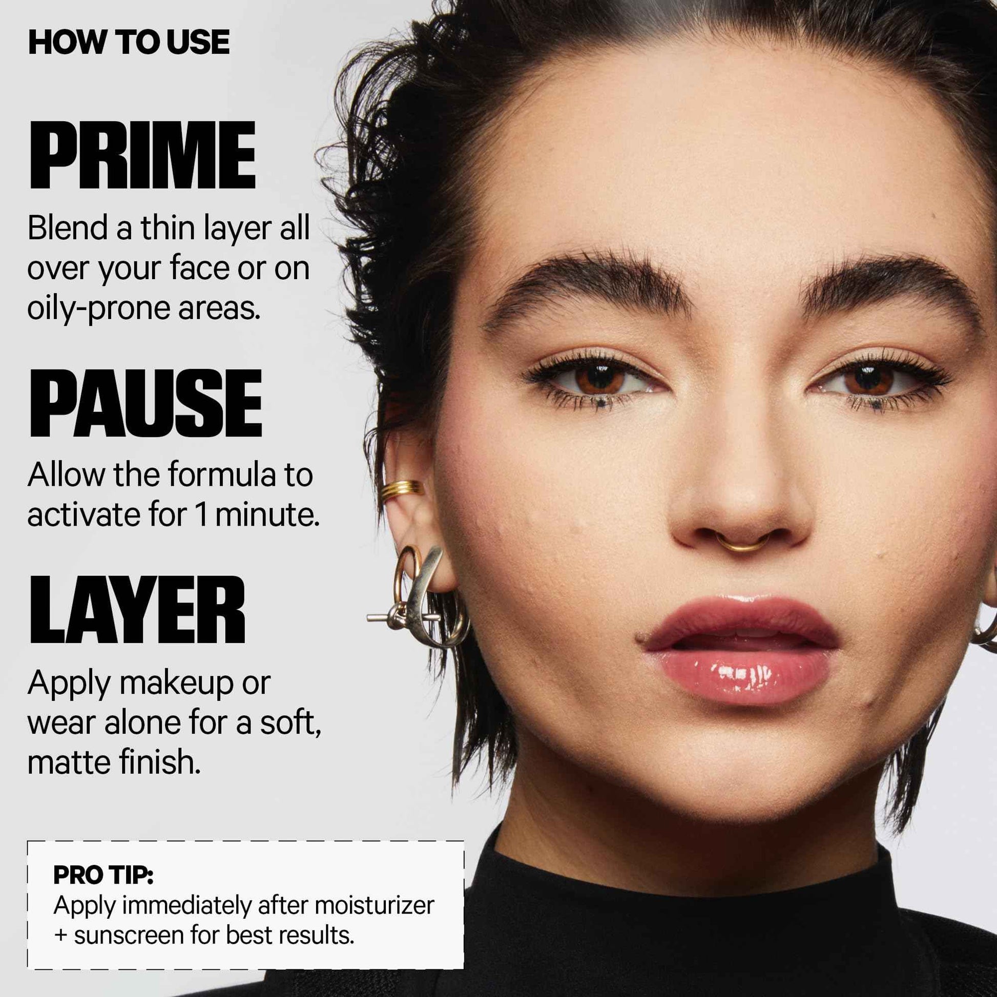 Milk Makeup Pore Eclipse Mattifying Primer – Blurs Pores, Controls Shine + Holds Makeup for Up to 12 Hours – Creates a Smooth, Even Base for a Soft, Long-Lasting Matte Finish – 1.3 oz