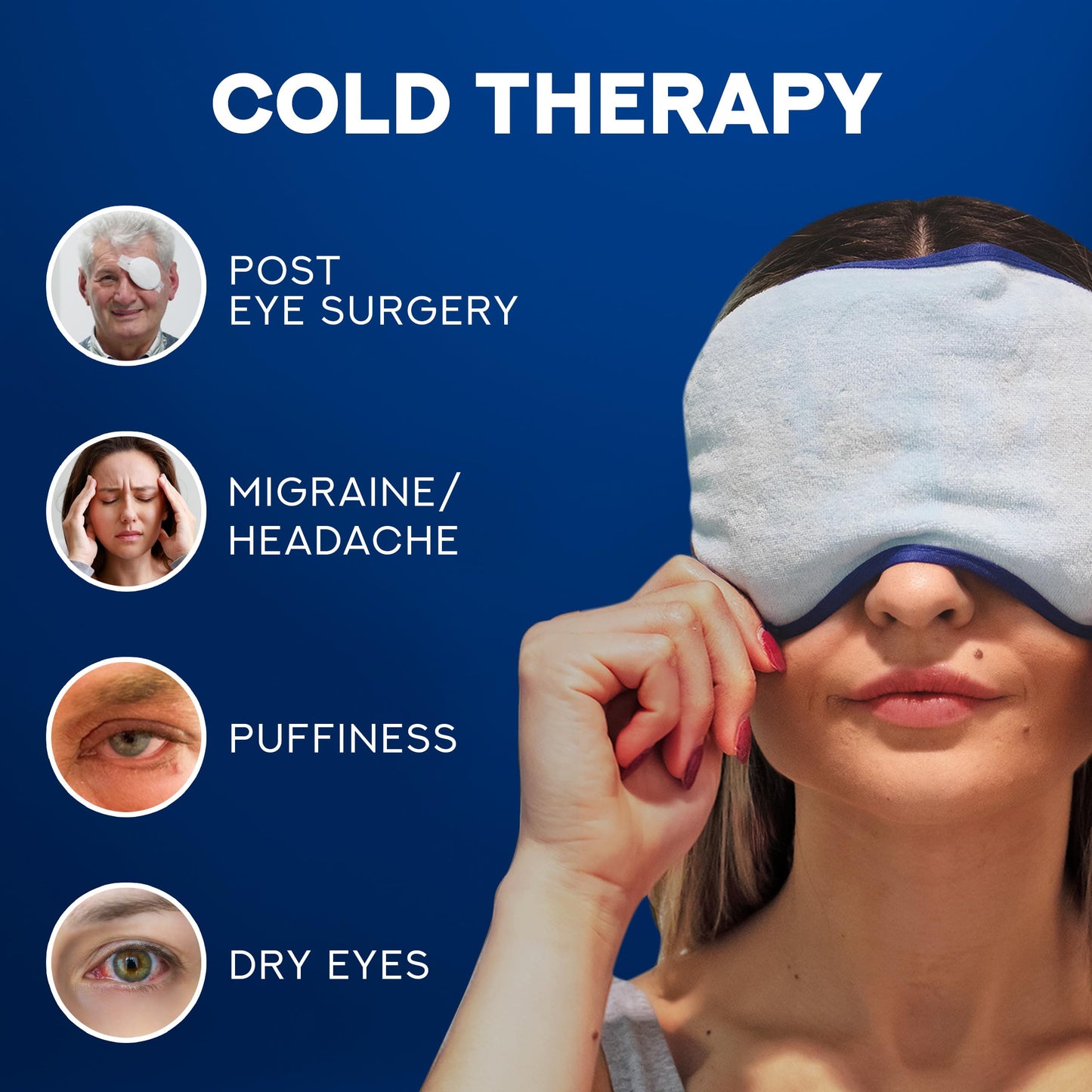 Cooling Eye Mask | Gel Eye Mask for Migraines, Dry Eyes, Puffiness, Dark Circles| Reusable Cold Eye Mask| Eye Ice Pack After Surgery| Bead Ice Face Cold Therapy Compress Sinus |Headaches|Sleep Mask