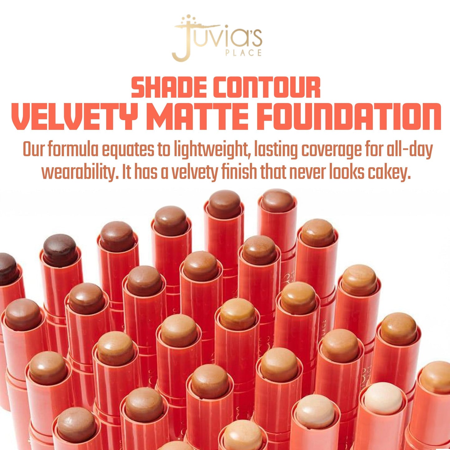 Juvia's Place Shade Stick Foundation, Concealer, Contour, Nepal, Medium w/Golden Undertone, .34 oz