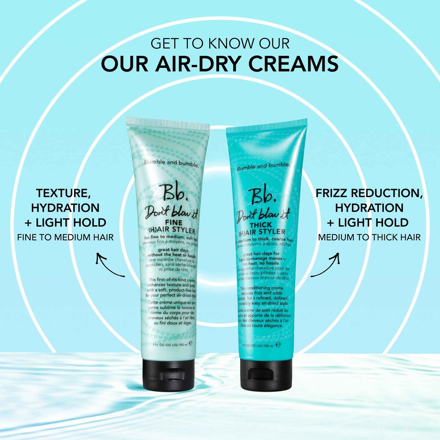 Bumble and bumble. Don't Blow It Fine (H)air Styler Air Dry Cream | For Fine to Medium Hair, 5 Fl Oz