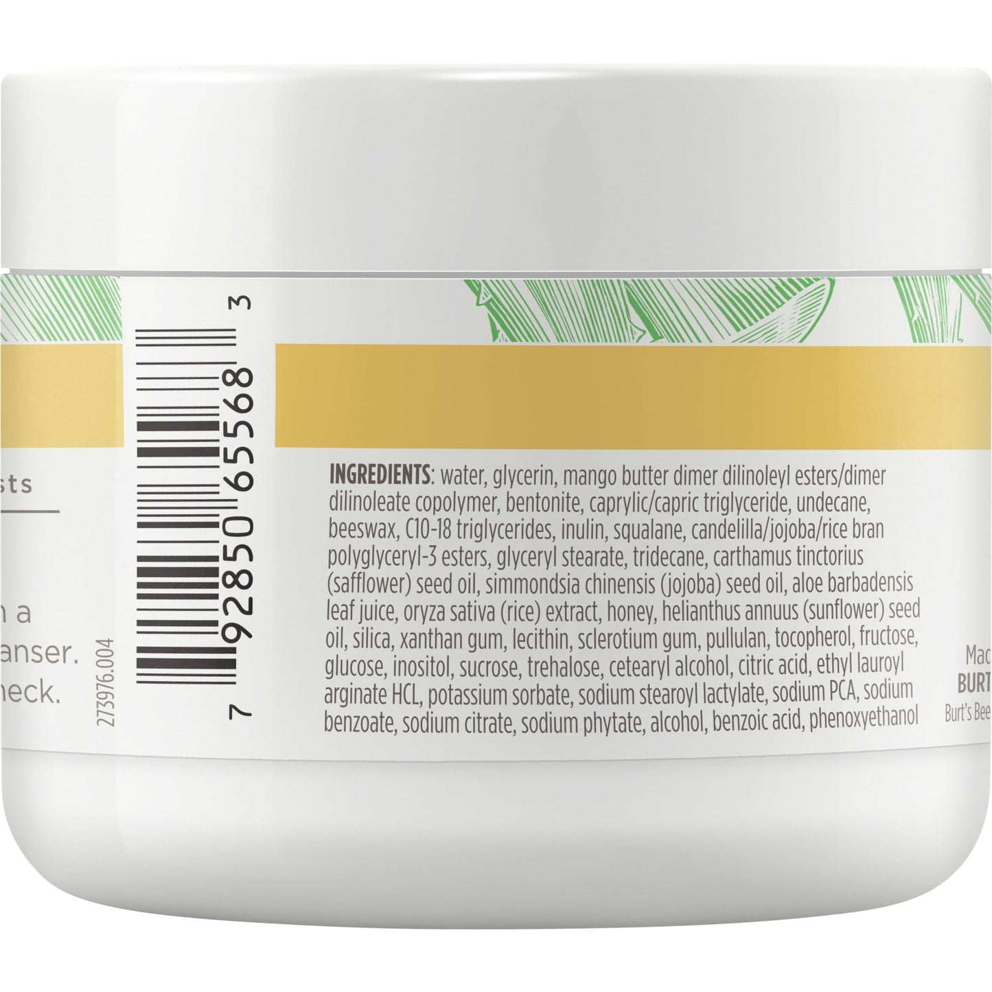 Burt's Bees Sensitive Moisturizing Cream, With Aloe Vera and Rice Milk, Face Moisturizer for Sensitive Skin, 98.8 Percent Natural Origin Skin Care, 3 oz. Package