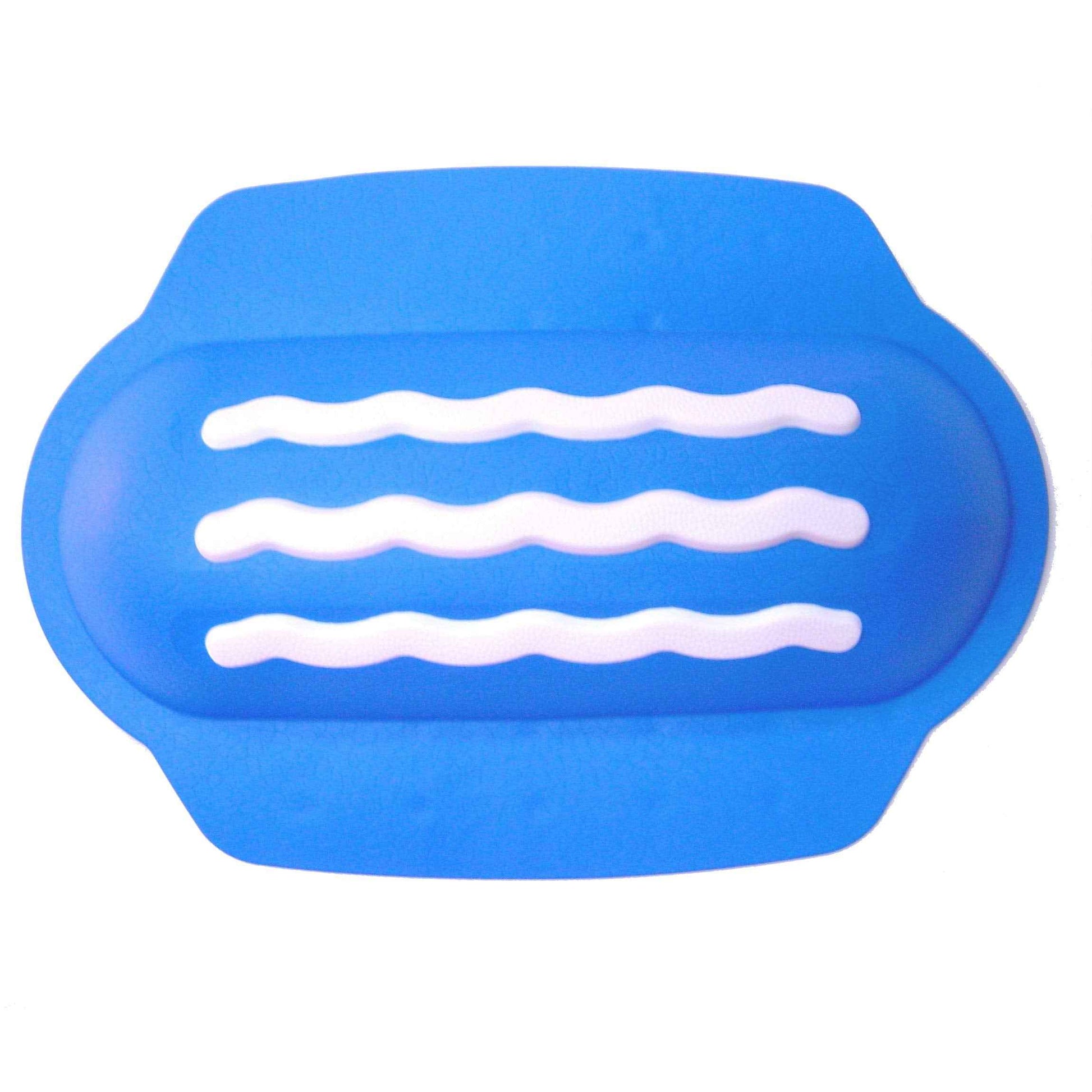 SafeLand Patented Non-Slip Bath Headrest, Pillow, Eco-Friendly, Non-PVC, Color Combo, Machine Washable, Comfortable, Soft, with Powerful Gripping Suction Cups, 13x8.5x1.4 Inch, Wave