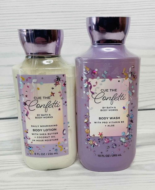 Bath & Body Works Cue the Confetti Body Lotion and Body Gel Wash 2 Piece Set