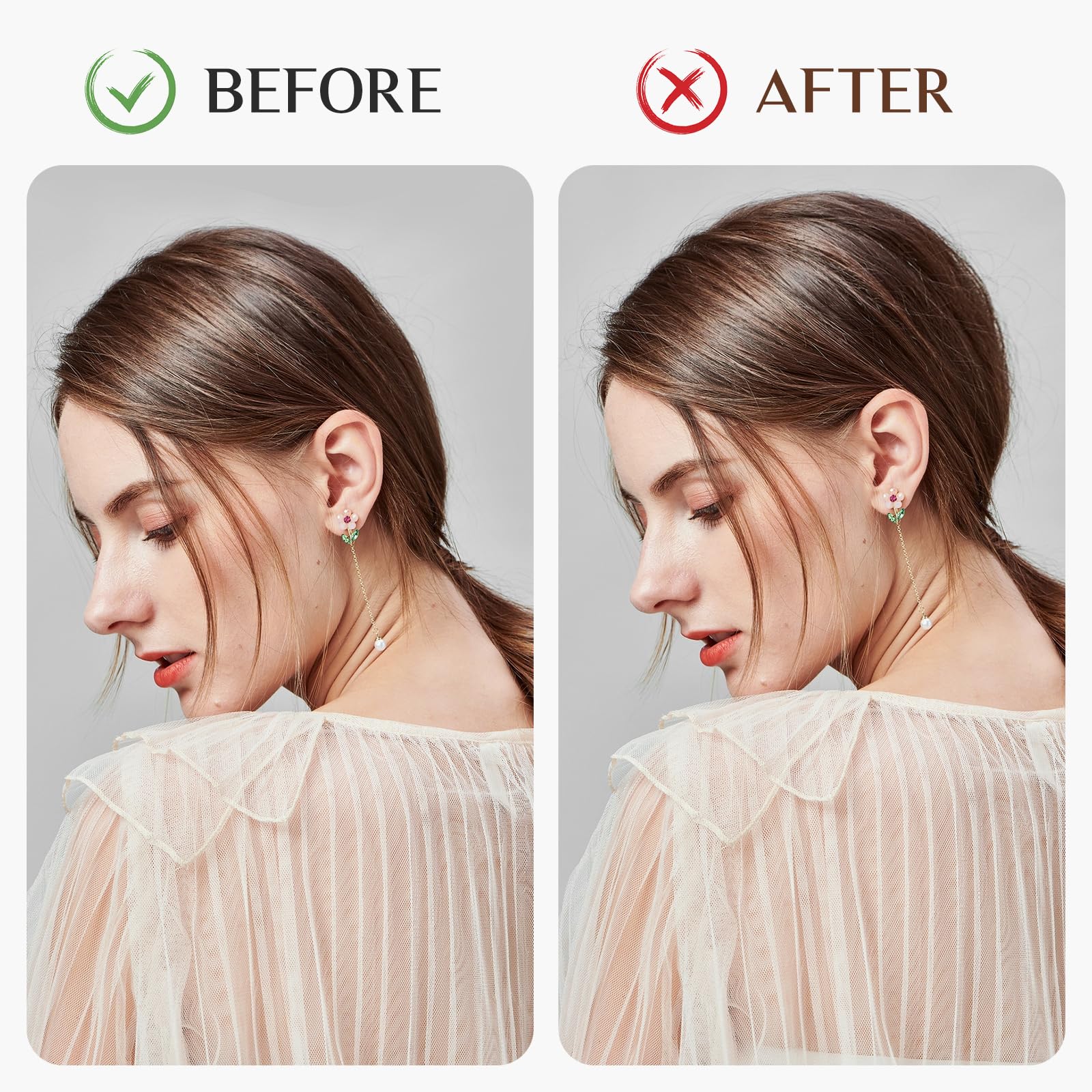 YGQQOY Updo Hair Filler,Hair Padding,Hair Sponge for Updo, Hair Donuts for Updos,Volume Hair Bumps it Tool and Hairpins, Light Brown