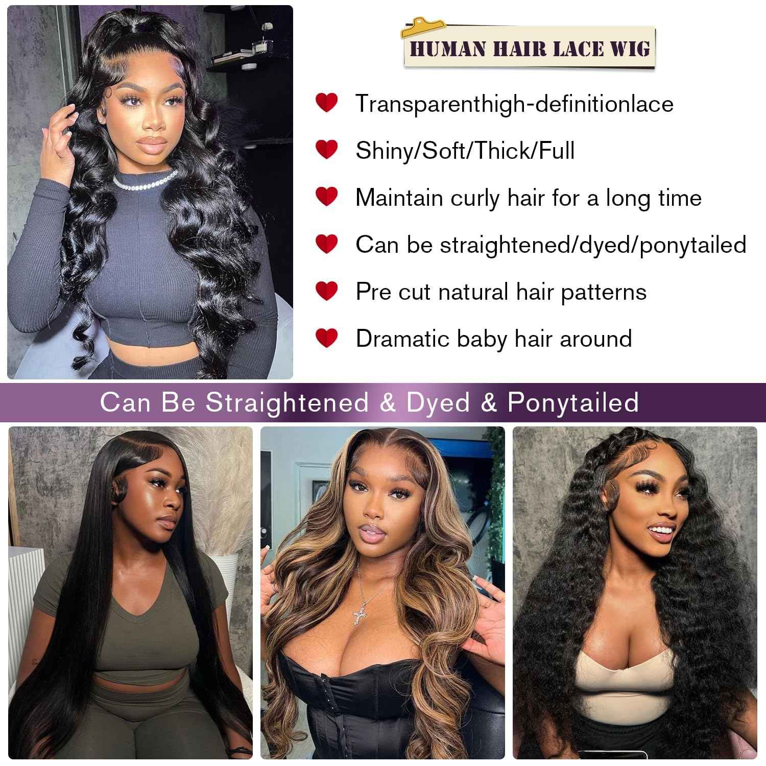 VNFM 8inch Bob Wig Human Hair Short Body Wave Lace Front Wigs Human Hair 13X4 HD Lace Frontal Wig Human Hair Pre Plucked Bob Wigs for Women